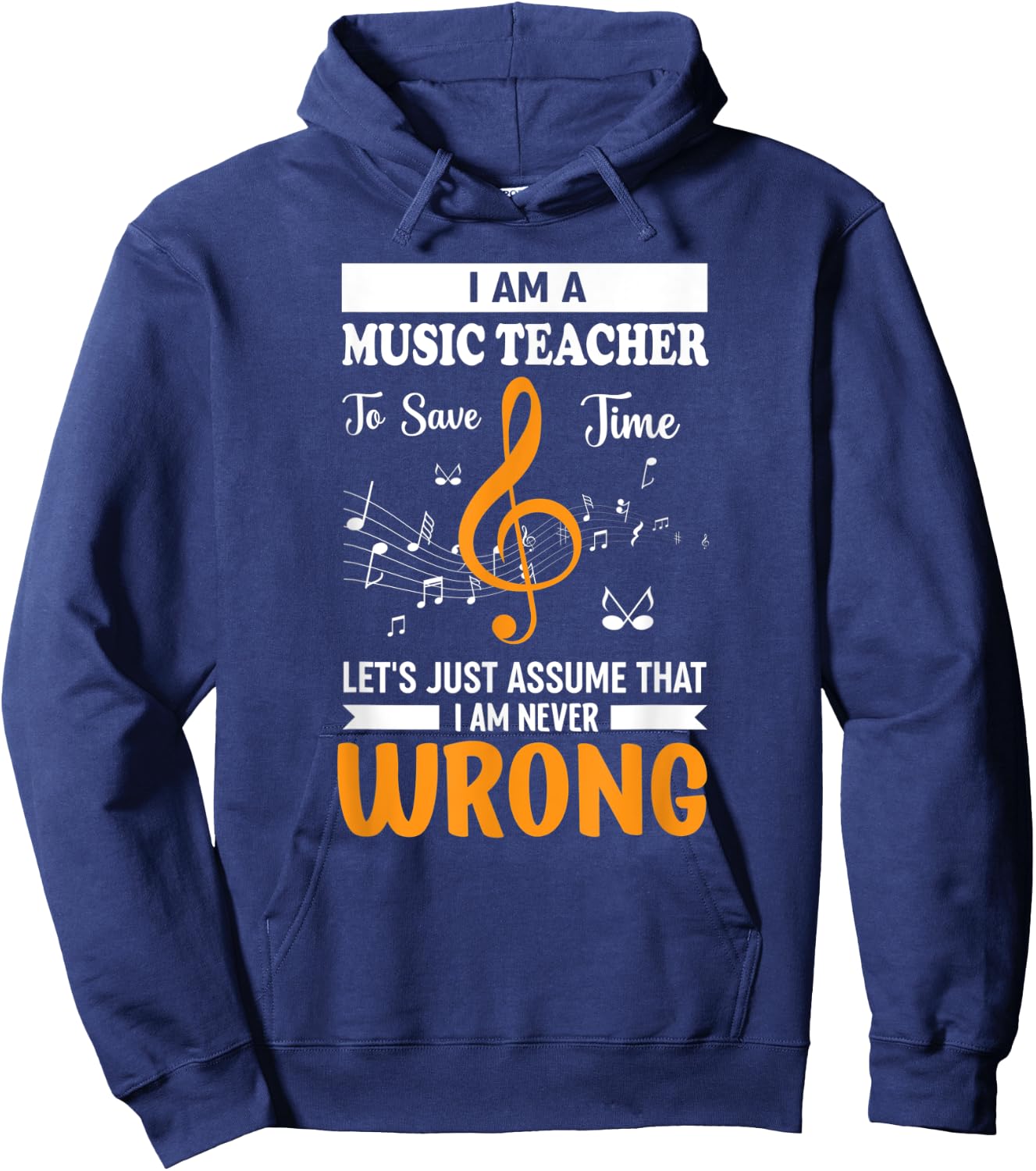 I'm A Music Teacher Music Note Notes Men Women Hoodie - Hoodie | Navy