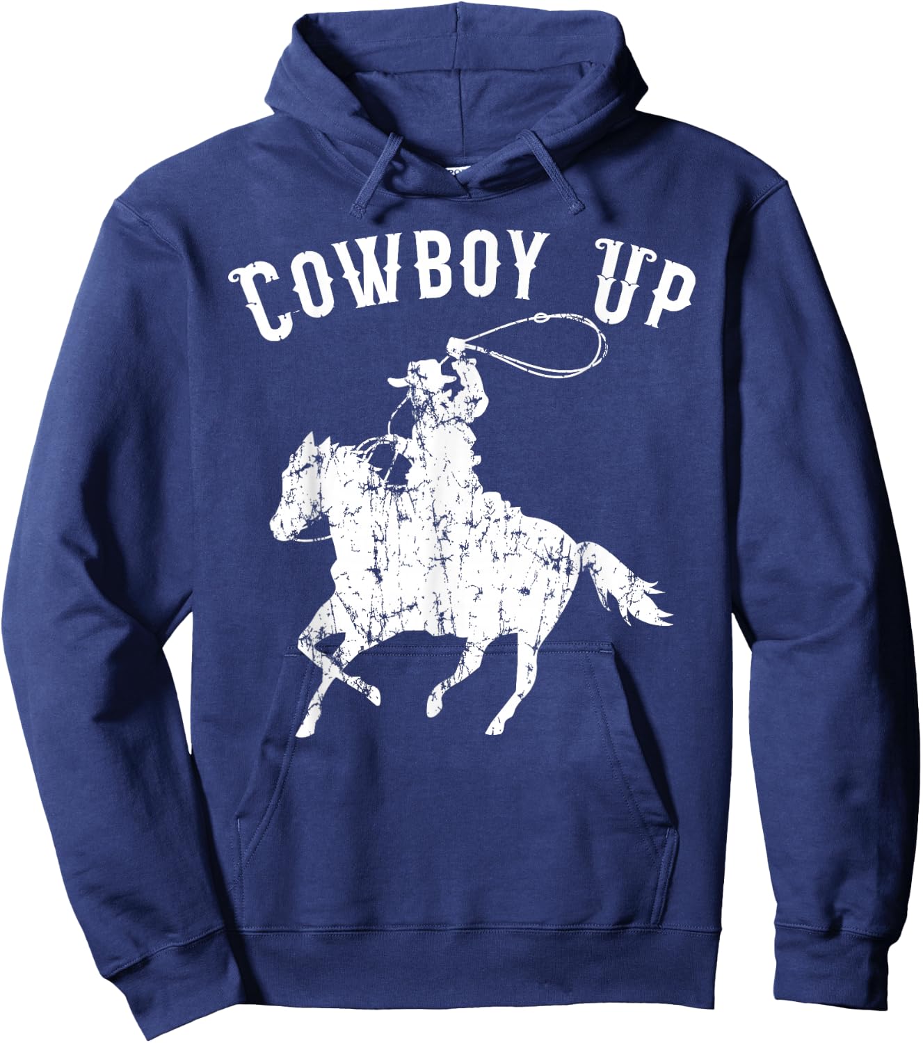Cowboy Up Design for Rodeo Fans and Western Lover Small Hoodie - Hoodie | Navy