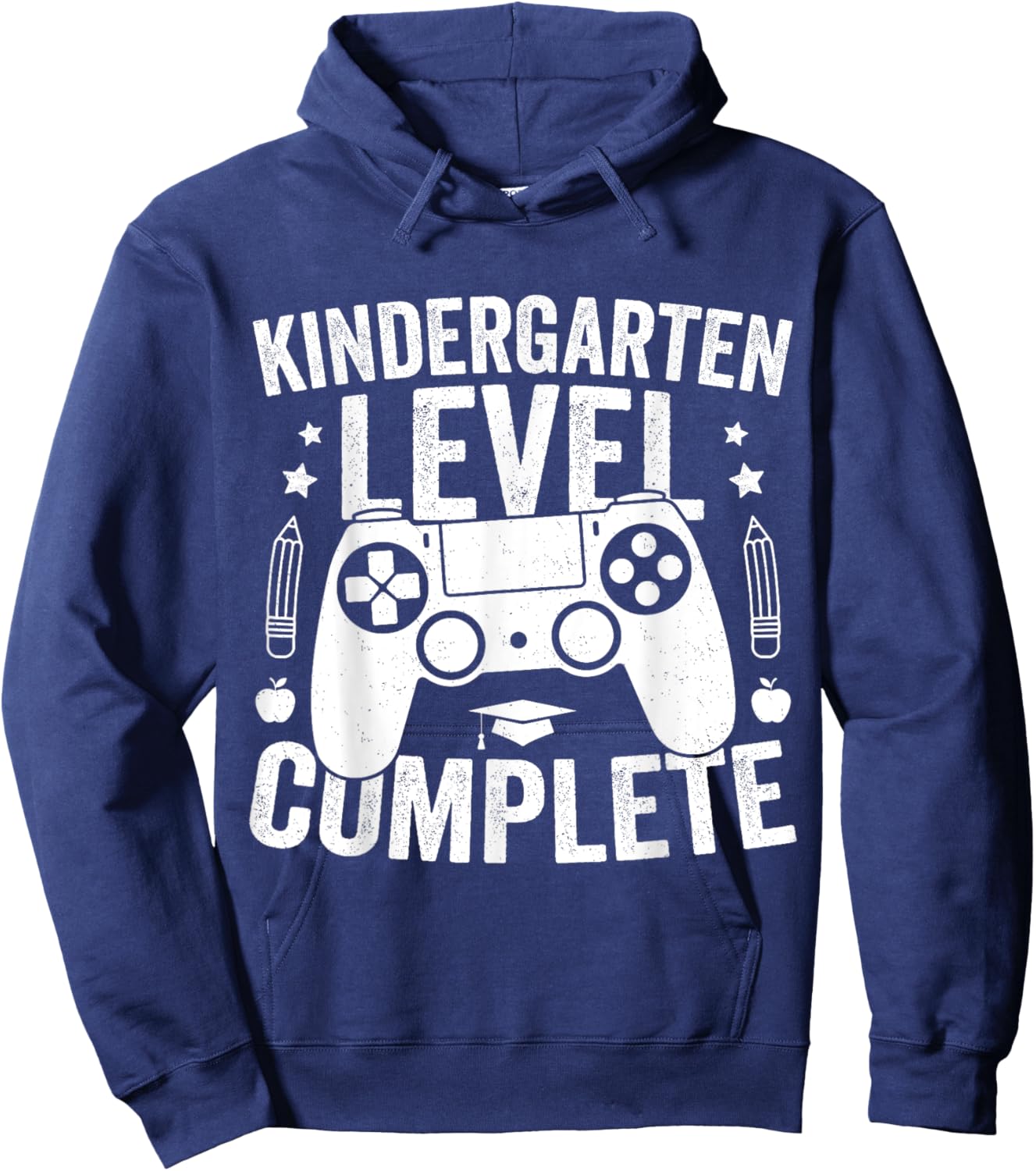 Kindergarten Level Complete Last Day Of School Graduate Boys Hoodie - Hoodie | Navy