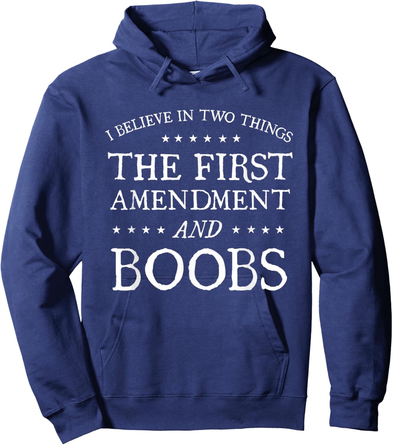 The First Amendment And Boobs Shirt Hoodie - Hoodie | Navy