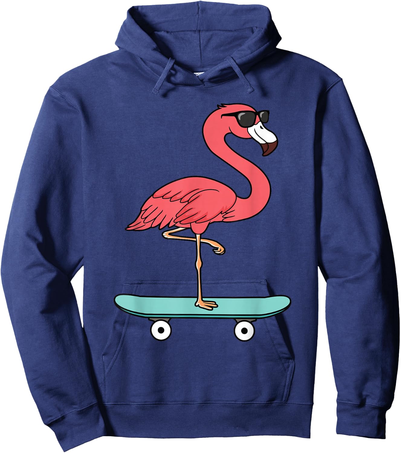 Funny Flamingo Skateboard Cool Flamingo Lover Men Boys Kids Hoodie - Hoodie | Navy