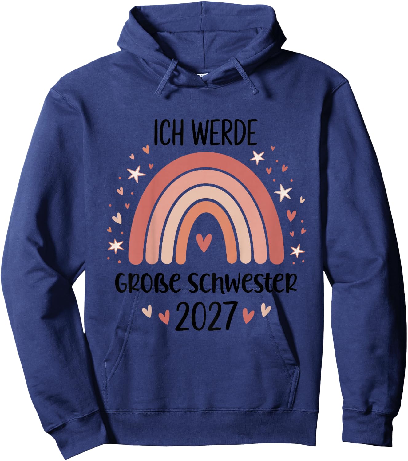 Kinder Ich Werde Große Schwester 2027 Hoodie - Hoodie | Navy