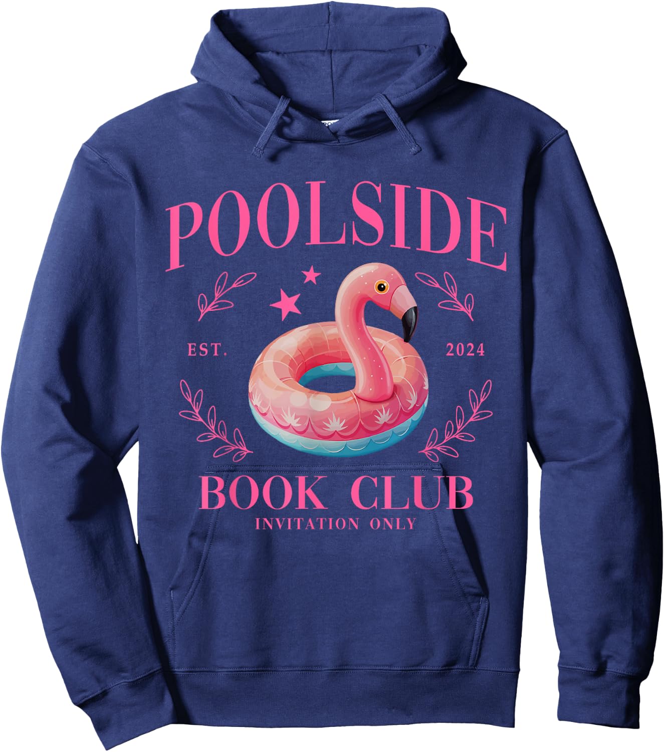 Poolside Book Club Pool Summer Vacation Swimming Women Hoodie - Hoodie | Navy