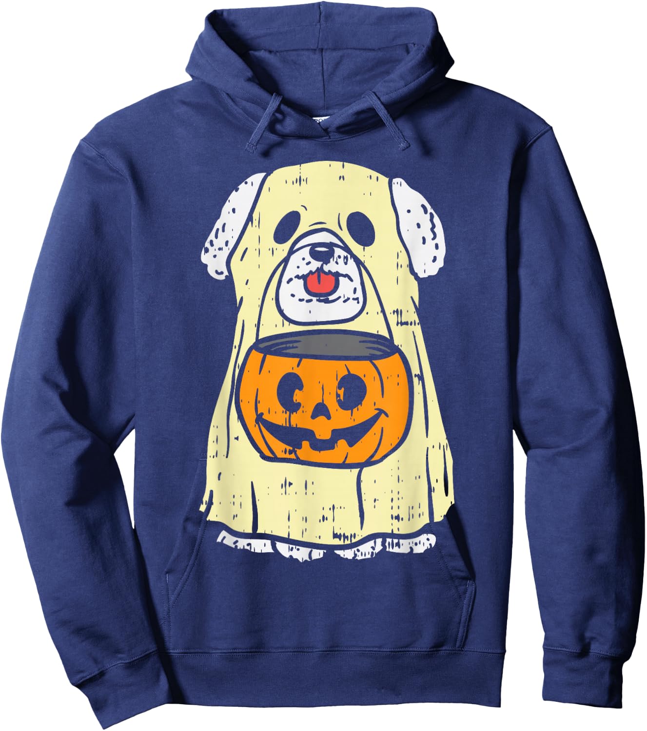Bichon Frise Ghost Funny Halloween Costume Dog Owner Lover Hoodie - Hoodie | Navy