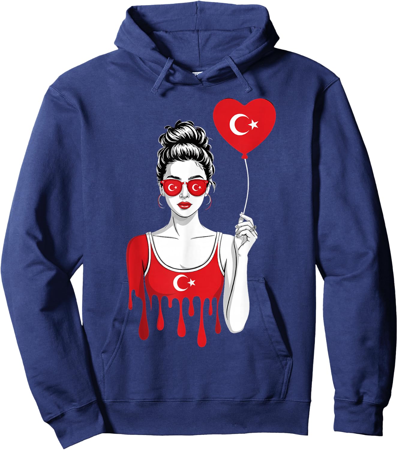 Turkey Flag Turkish Roots Hoodie - Hoodie | Navy