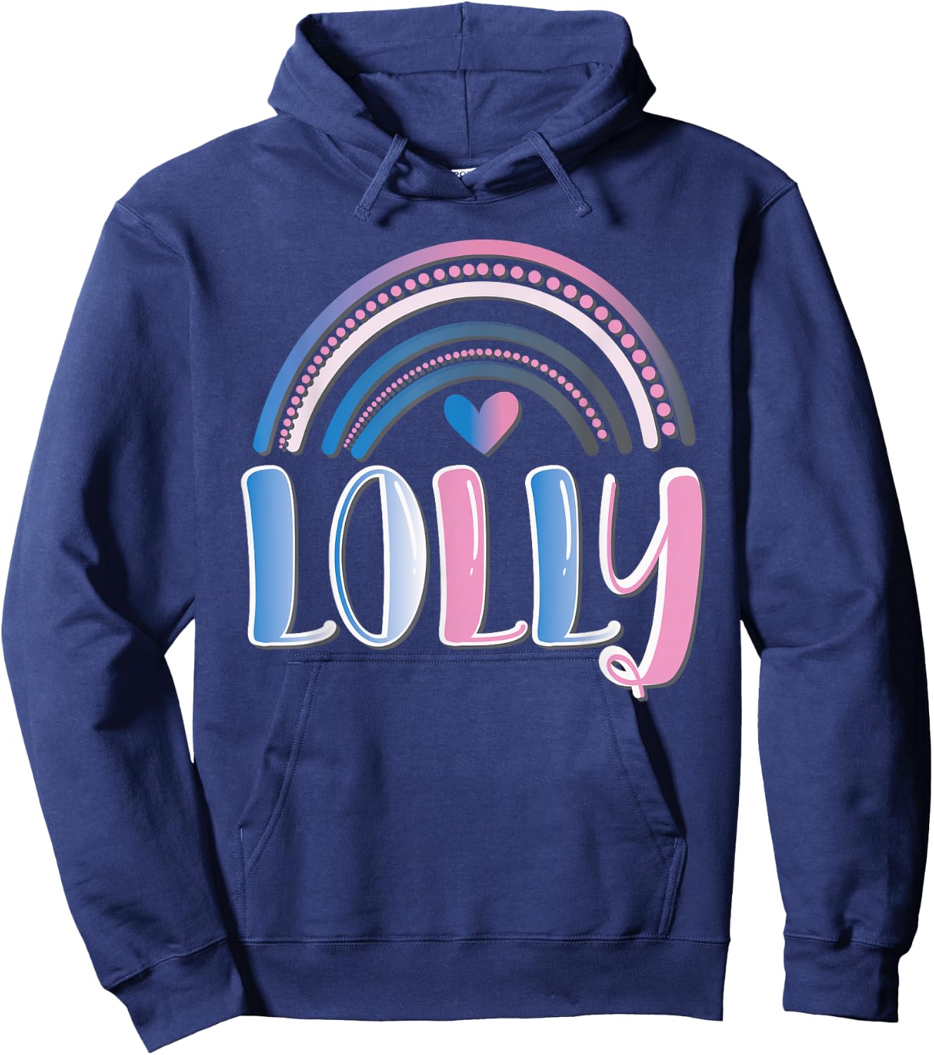 Fun Lolli Lolly Pop Lollipop Grandmother Rainbow Gift Hoodie - Hoodie | Navy