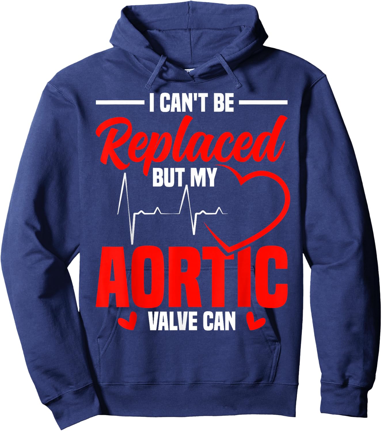 Aortic Valve Surgery Aortic Dissection Warrior Valve Repair Hoodie - Hoodie | Navy