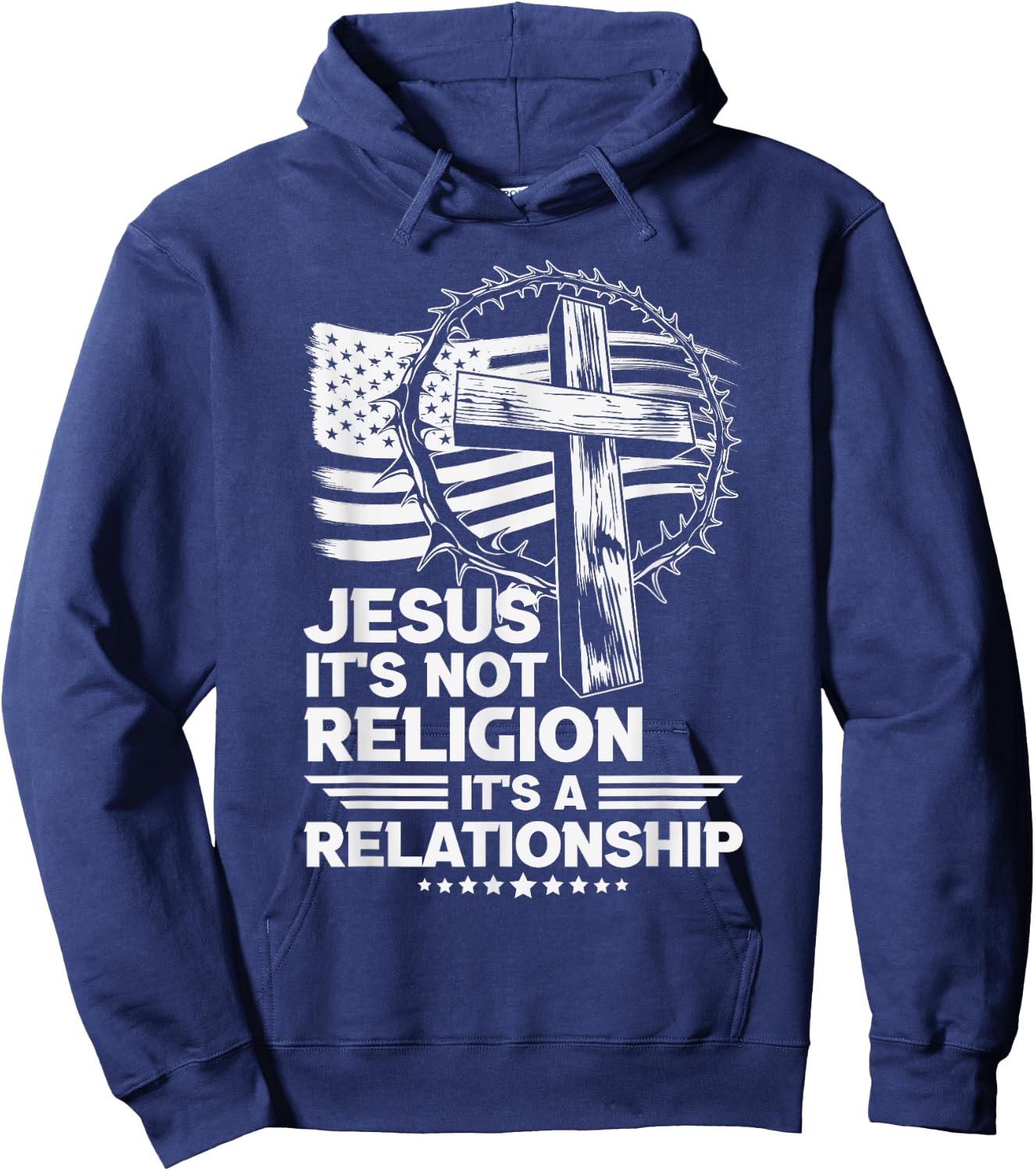 Jesus It's Not Religion It's a Relationship Hoodie - Hoodie | Navy
