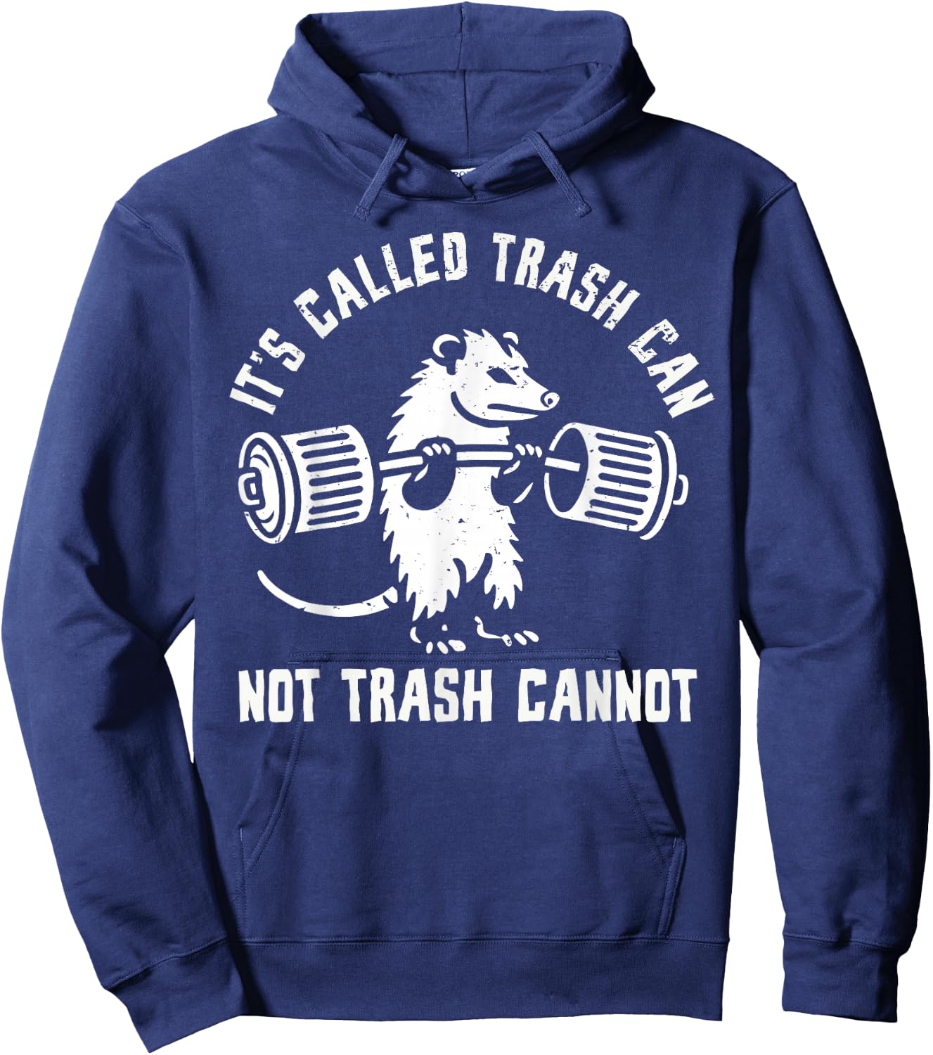 Possum Opossum Trash Can Not Funny Joke Opossum , Black, S Hoodie - Hoodie | Navy