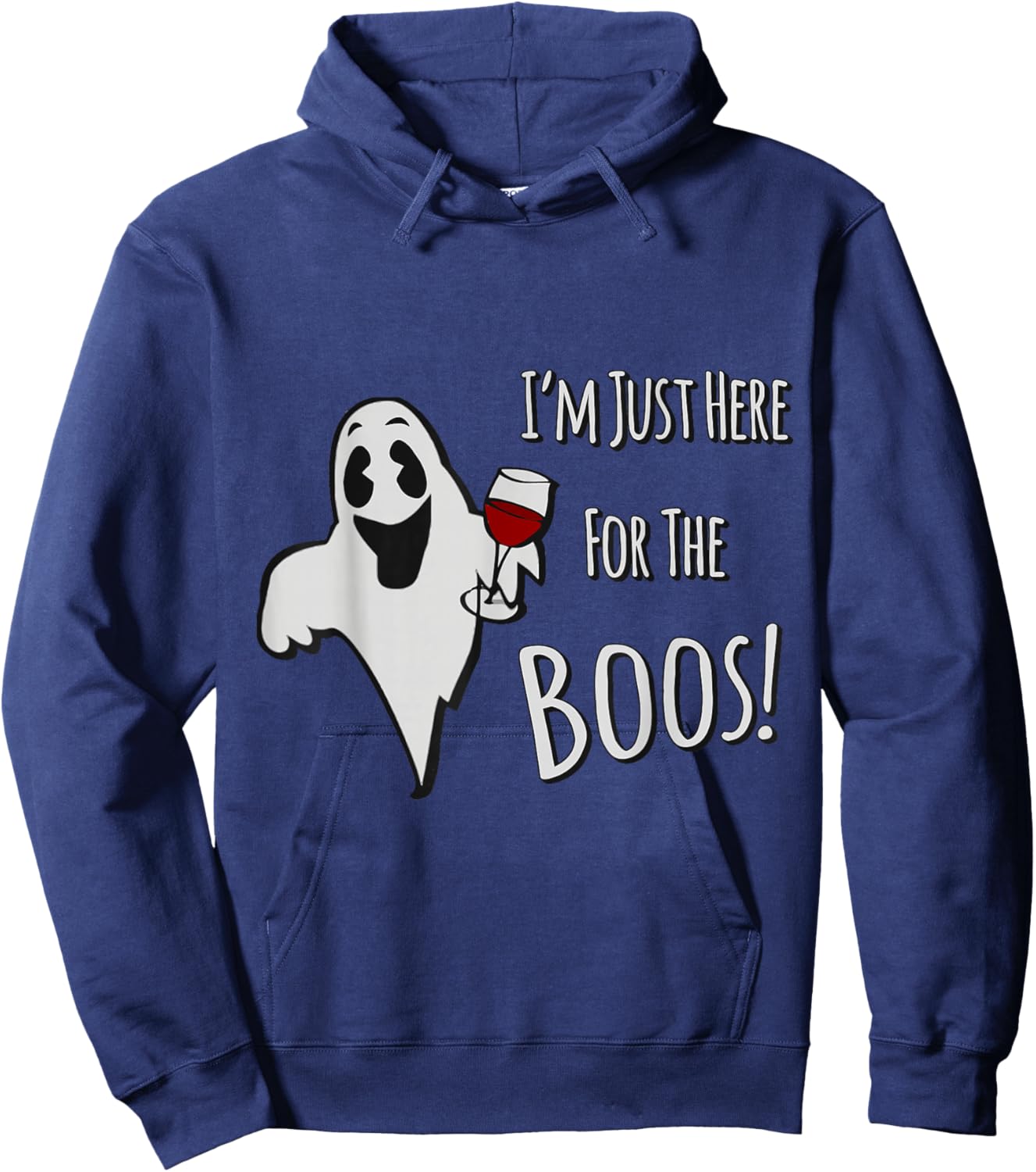 I'm Just Here for the Boos Halloween Hoodie - Hoodie | Navy