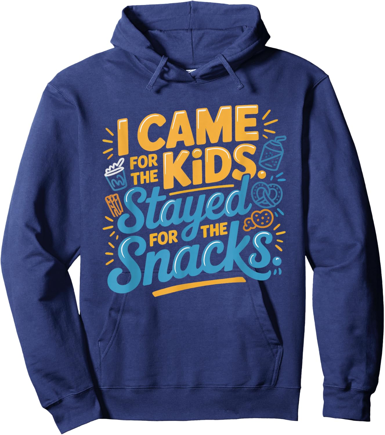 Vbs Came Kids Stayed Snacks Humor Vacation Bible Hoodie - Hoodie | Navy