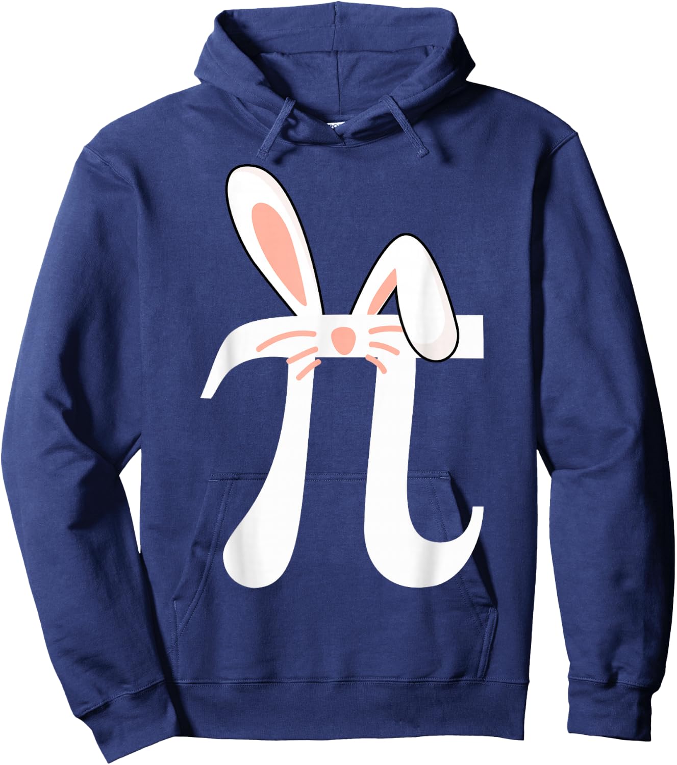 Pi Symbol Easter Bunny Rabbit Ears Easter Day Math Teachers Hoodie - Hoodie | Navy