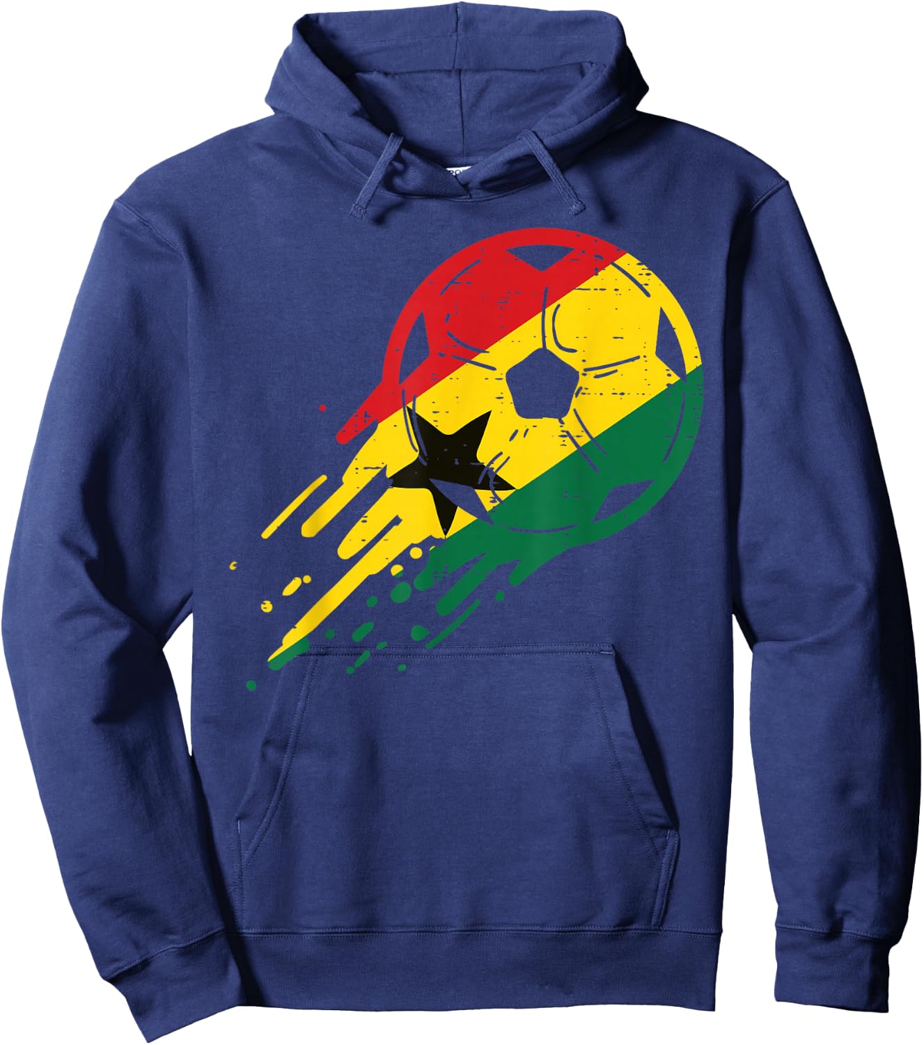 Ghana Soccer Ball Football Fan Men Women Boys Girls Kids Hoodie - Hoodie | Navy