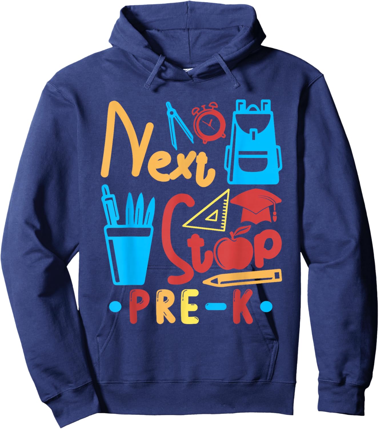 Next Stop Pre-K Costume Graduation Matching Students Hoodie - Hoodie | Navy