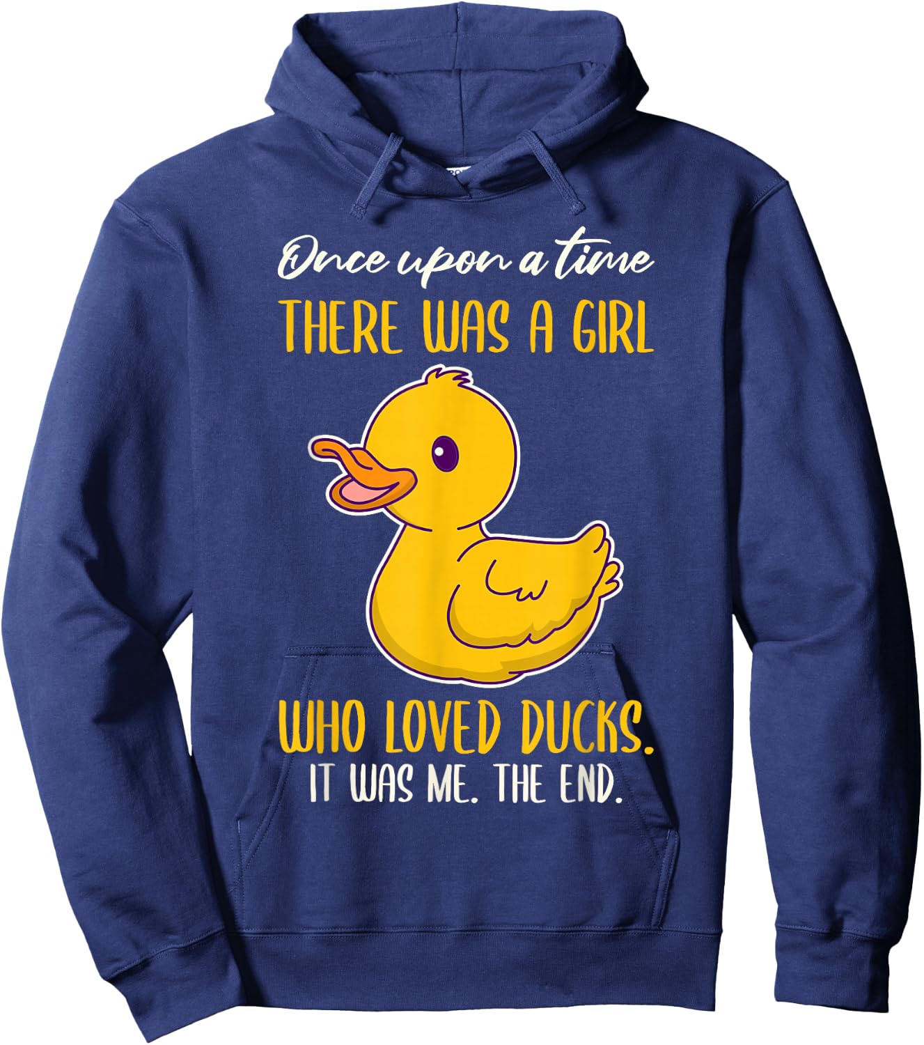 Once There was A Girl Who Loved Ducks Small Hoodie - Hoodie | Navy