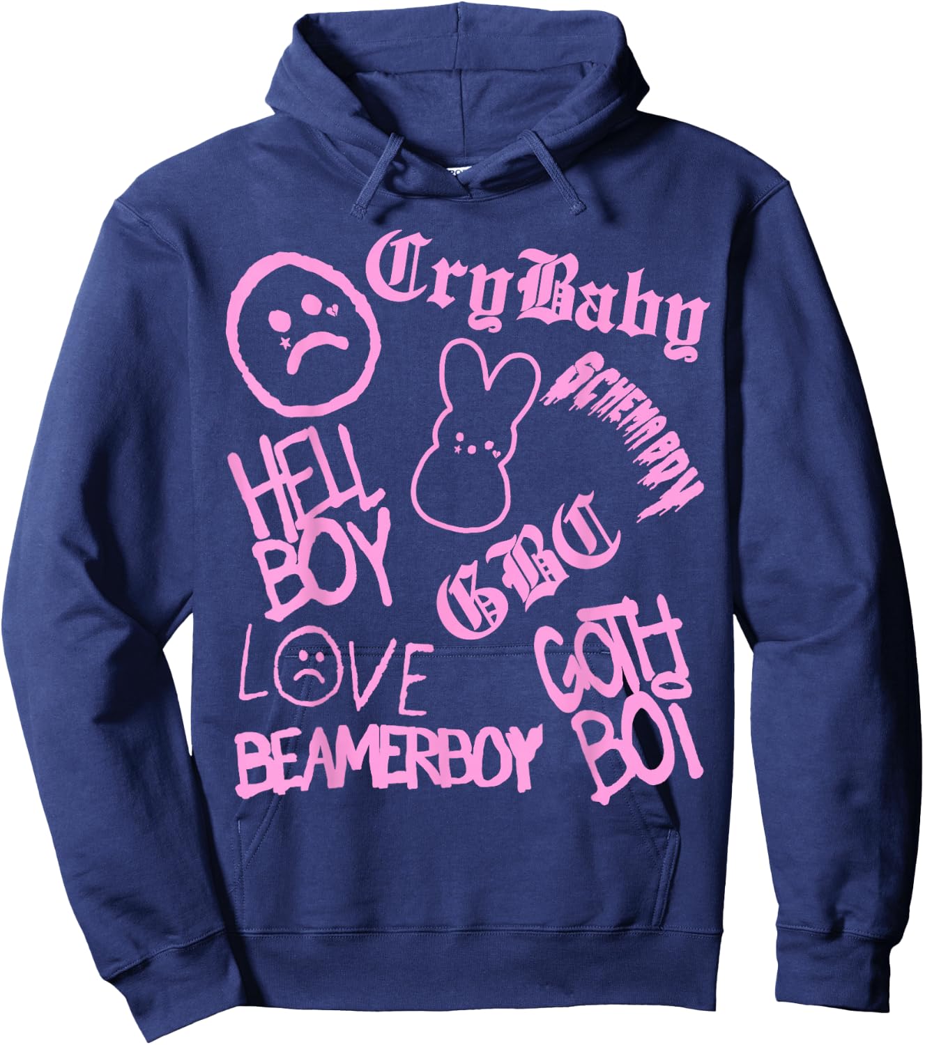 Lil Emo Rap Goth Peep Hip Hop Tattoo Hoodie - Hoodie | Navy