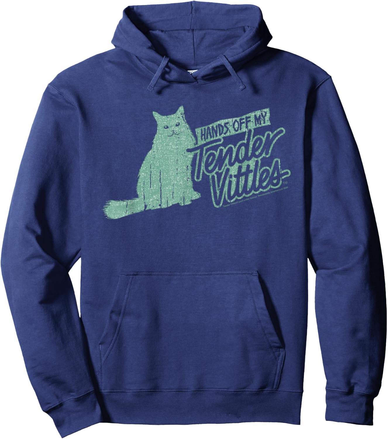Hands Off My Tender Vittles Retro Cat Food Men Women Kids Hoodie - Hoodie | Navy