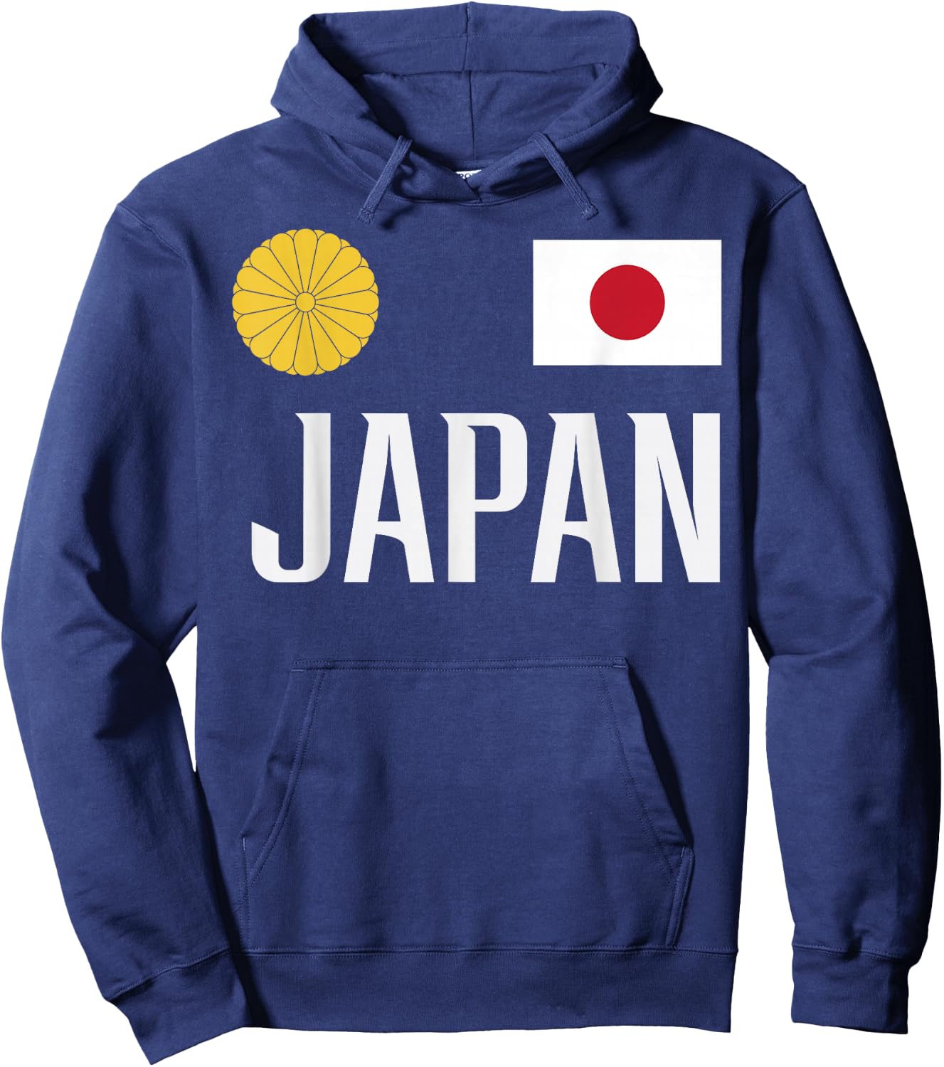 Japan Flag Japanese Football Soccer Fan Men Women Kids Hoodie - Hoodie | Navy