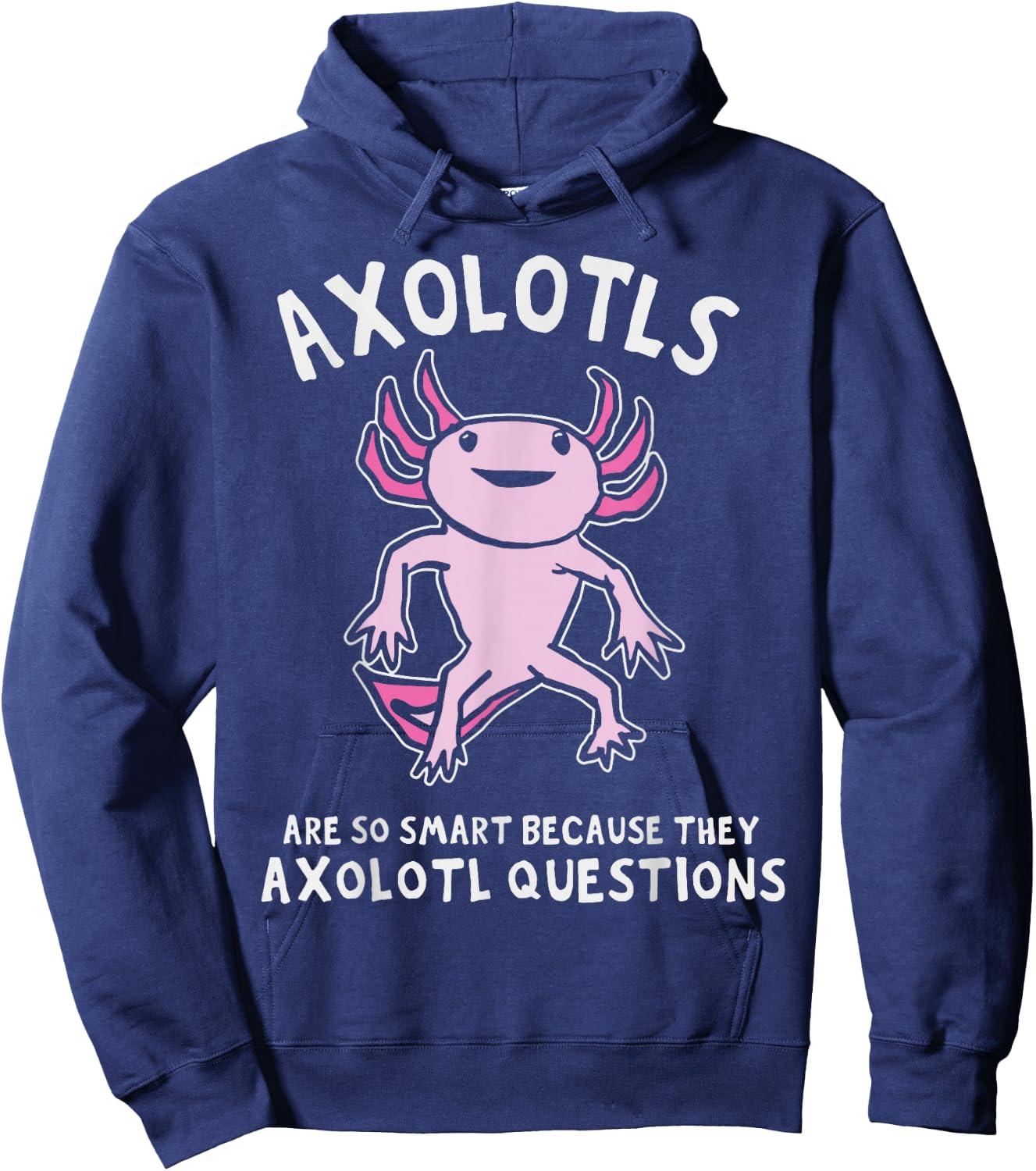 Axolotls So Smart Because They Axolotl Questions Hoodie - Hoodie | Navy