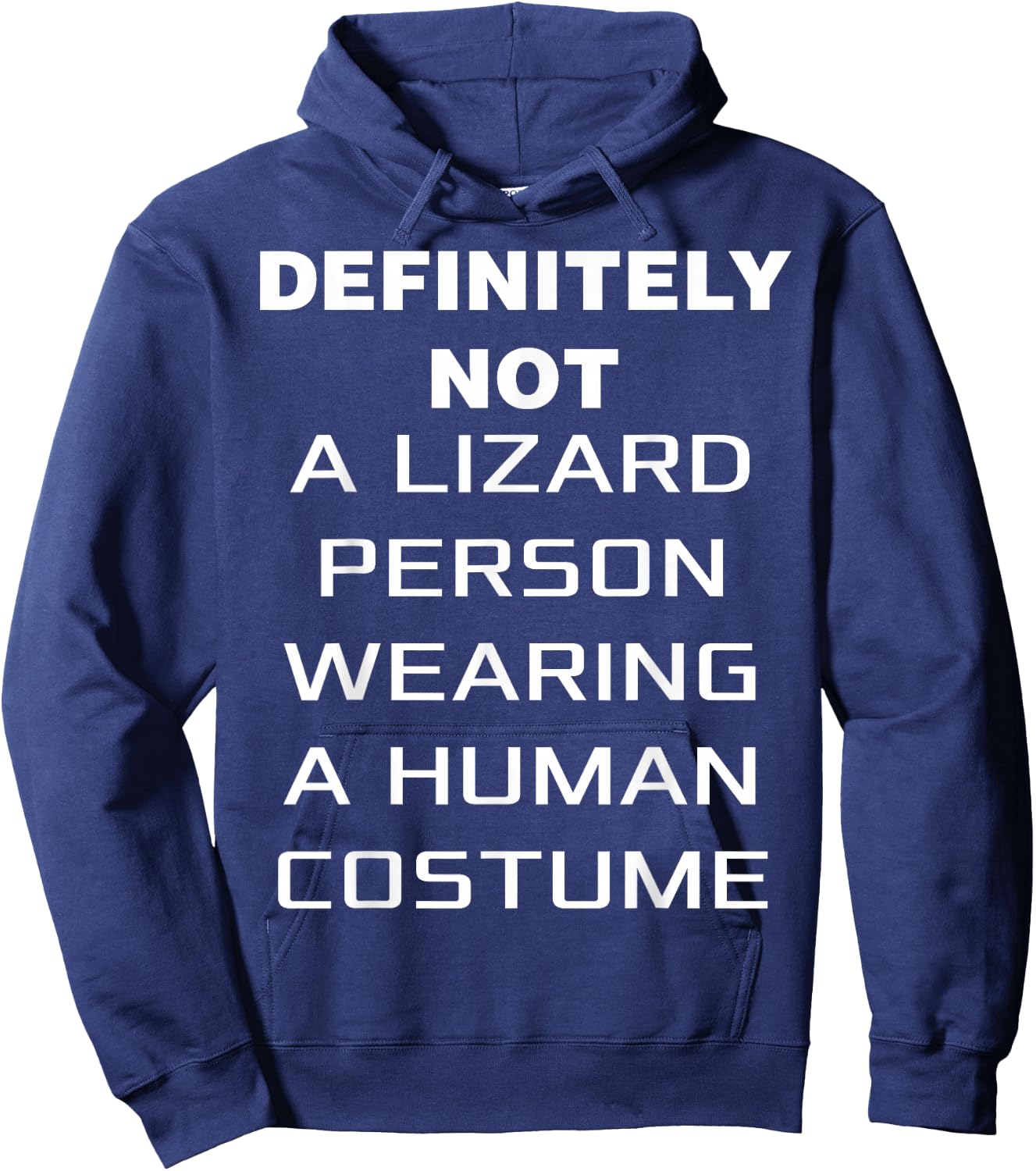 Funny Definitely Not Lizard Person Wearing Costume Halloween Hoodie - Hoodie | Navy