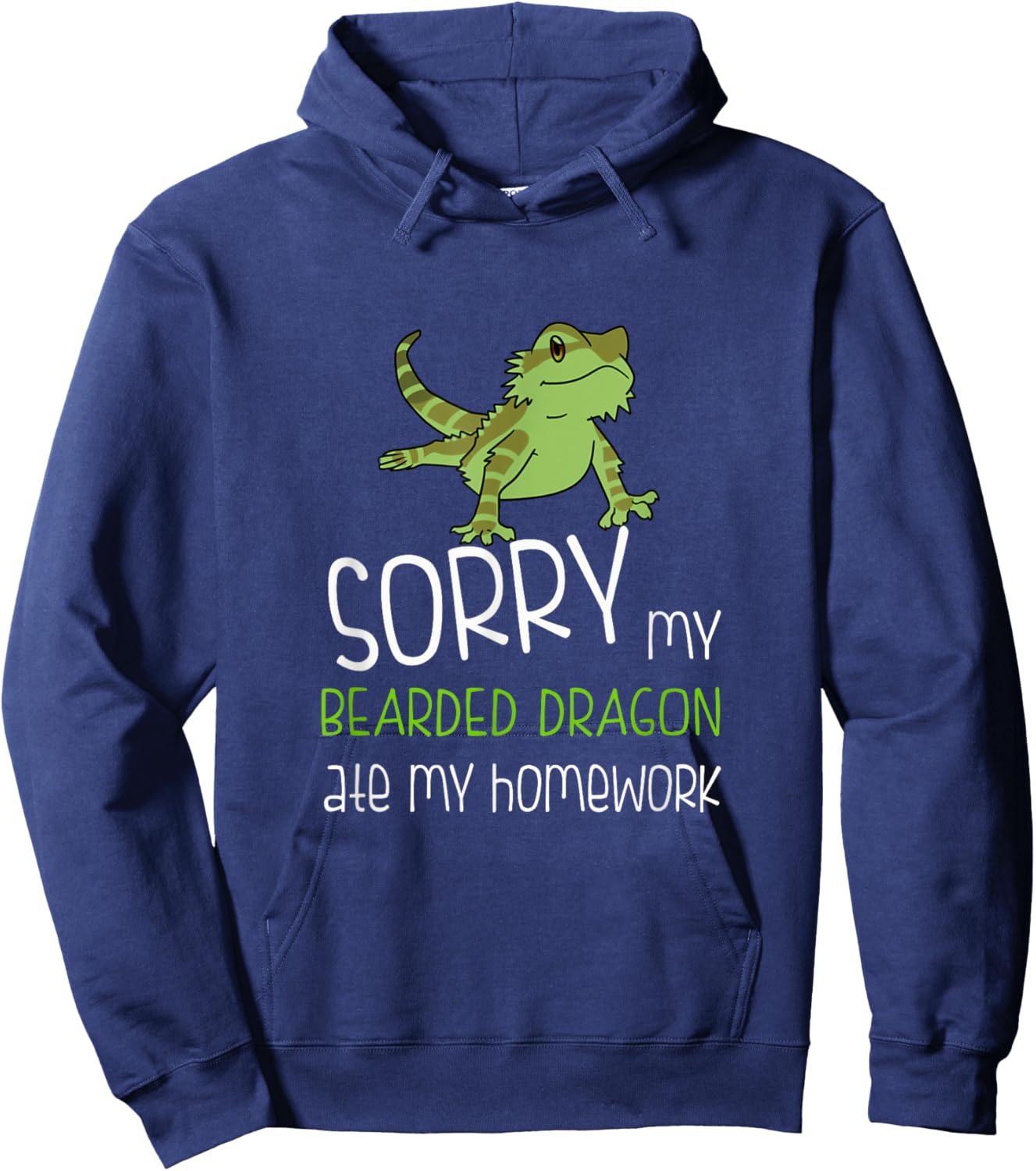 BEARDED DRAGON ATE MY HOMEWORK T SHIRT Women Kids Hoodie - Hoodie | Navy
