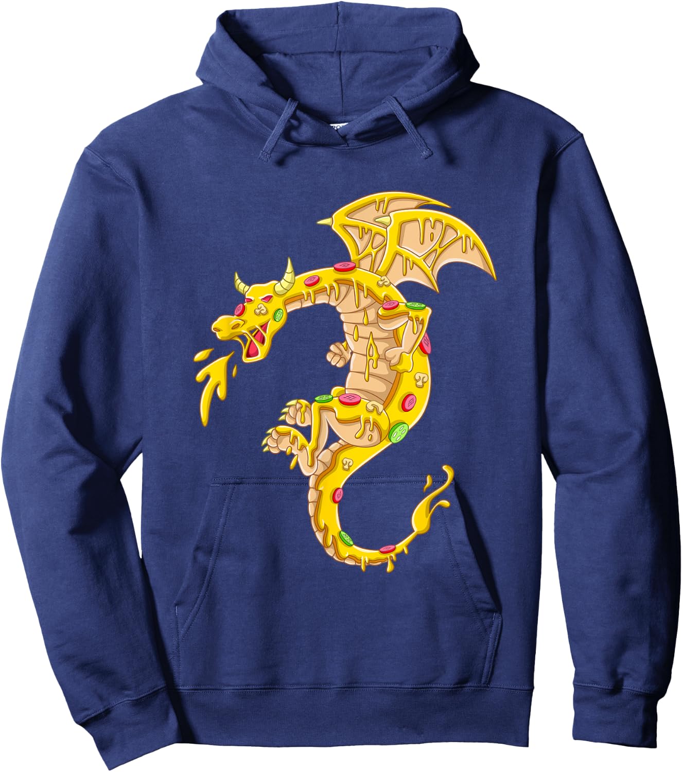 Pizza Dragon Pizza Dragon Delicious Italian Food Cheese Hoodie - Hoodie | Navy
