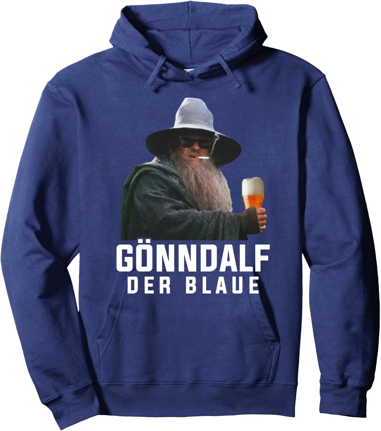Gönndalf der Blaue Biertrinker Saufen Bier Beer Premium Hoodie - Hoodie | Navy