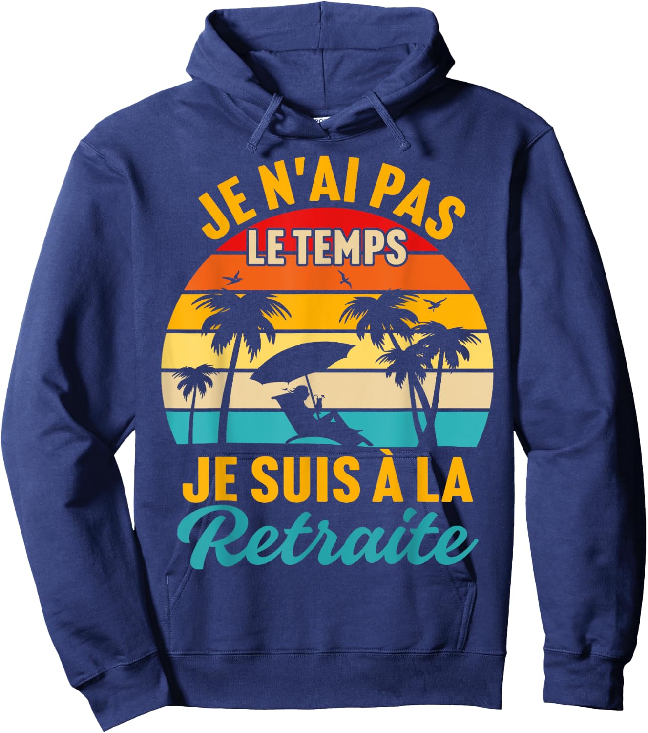 Retirement Gift Funny Dad Retro Retirement Hoodie - Hoodie | Navy