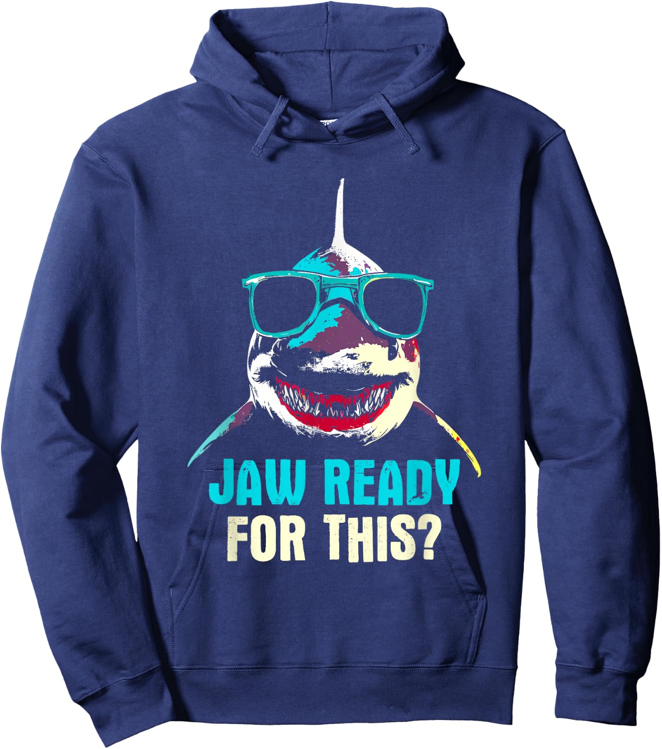 Jaw Ready For This Week - Funny Friday Shark Vacation Summer Women Girls Kids Hoodie - Hoodie | Navy