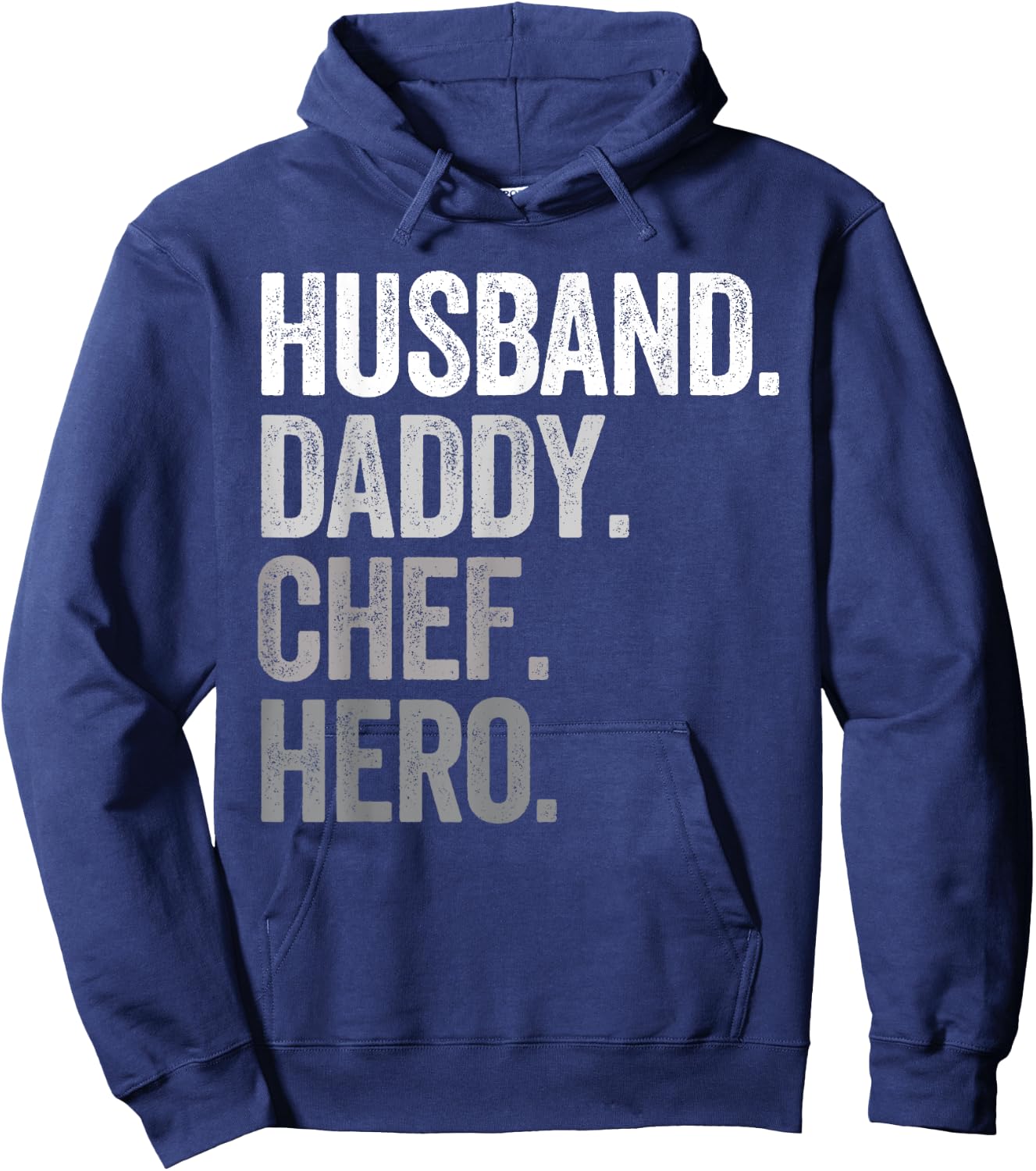 Husband Daddy Chef Hero Funny Cook Culinary Lover Vintage Hoodie - Hoodie | Navy