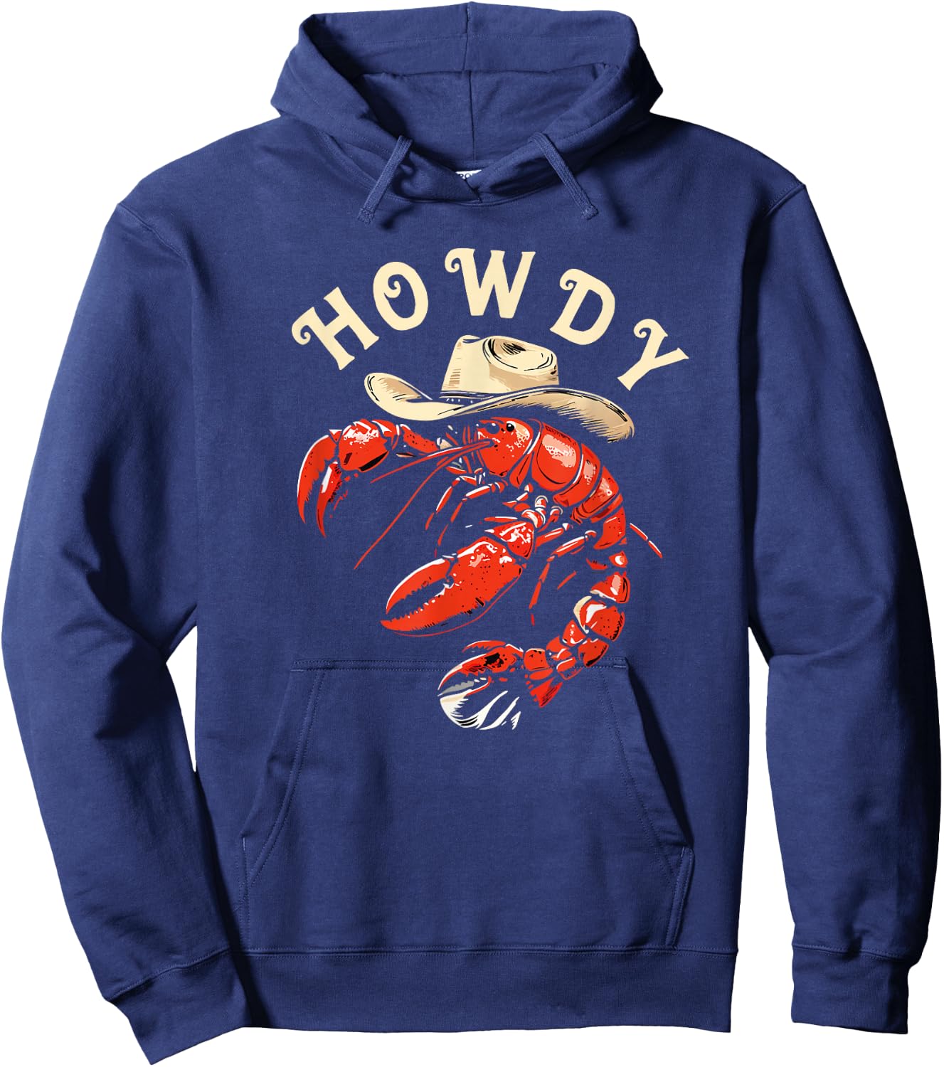 Funny Crawfish Cowboy Cajun Craw fish Seafood Festival Hoodie - Hoodie | Navy