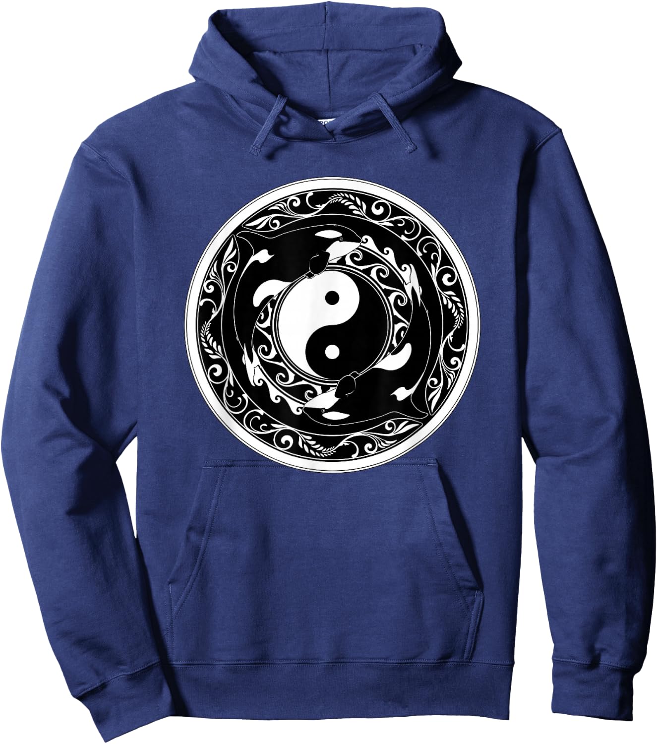 Yin Yang Orcas Hoodie - Hoodie | Navy