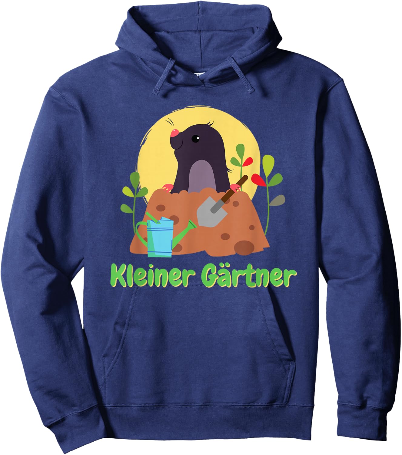 Süßer Maulwurf Kleiner Gärtner Kinder Motiv. Gartenarbeit Hoodie - Hoodie | Navy
