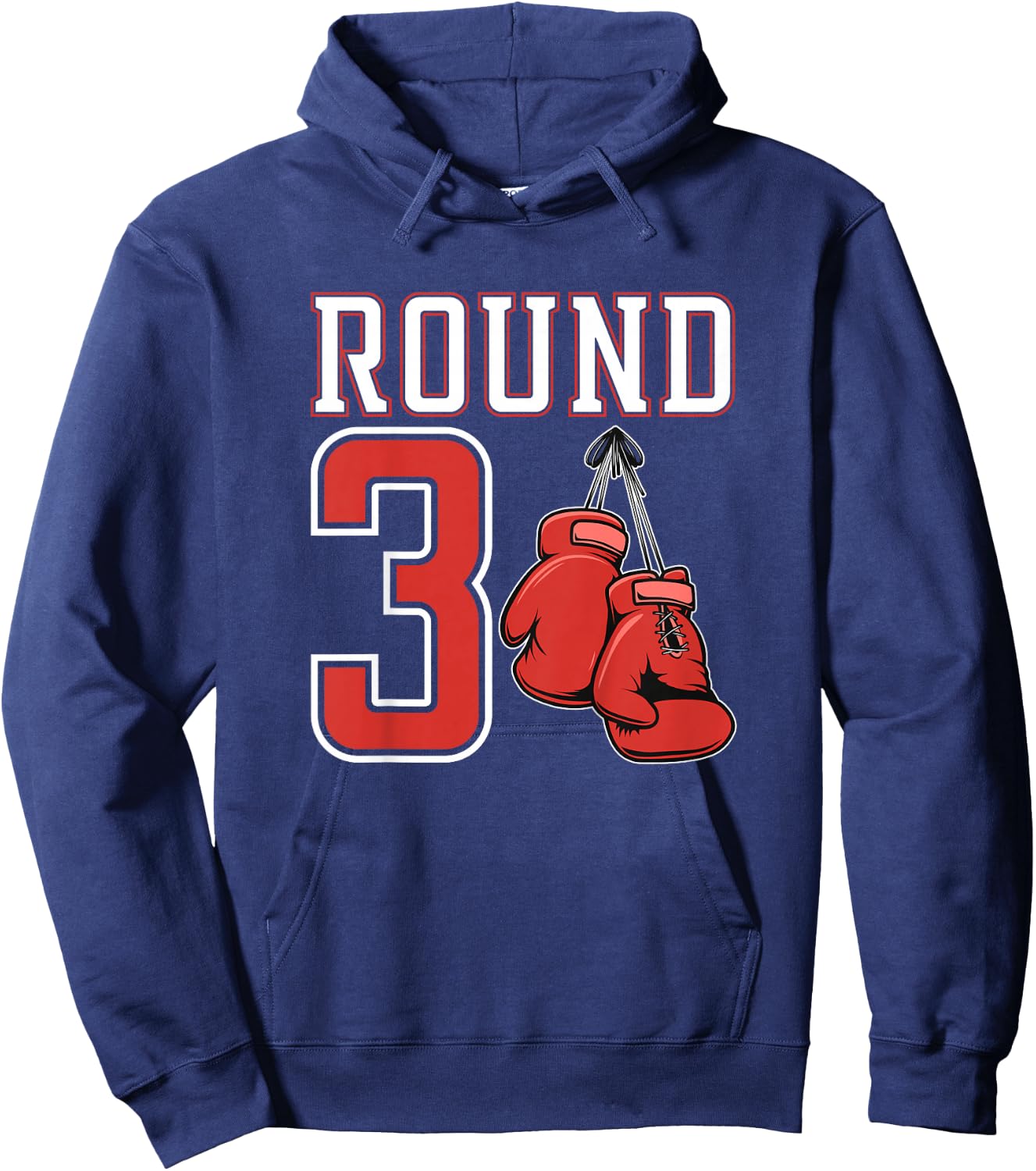 Kids 3rd Birthday Boxing Boy 3 Year Old Boxer Bday Party Hoodie - Hoodie | Navy