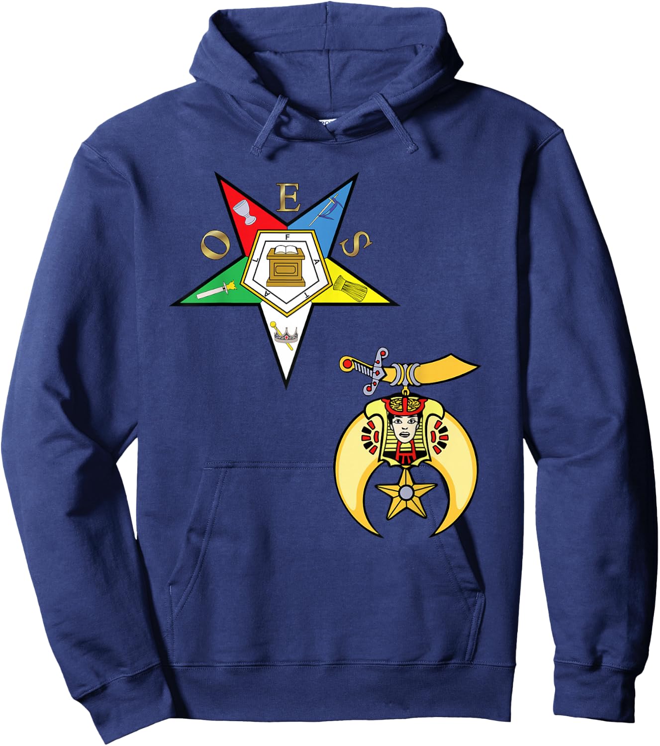 OES Daughters of Sphinx Split Order Eastern Star Sister Hoodie - Hoodie | Navy