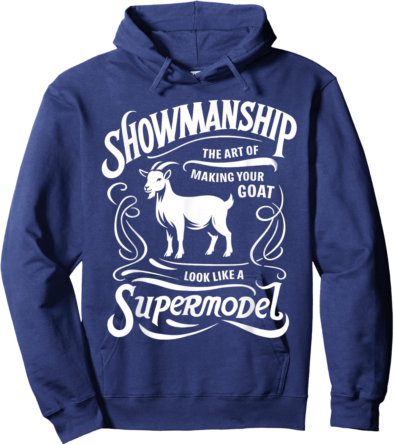Showmanship Definition Fair Animal Show Goat Livestock Show Hoodie - Hoodie | Navy