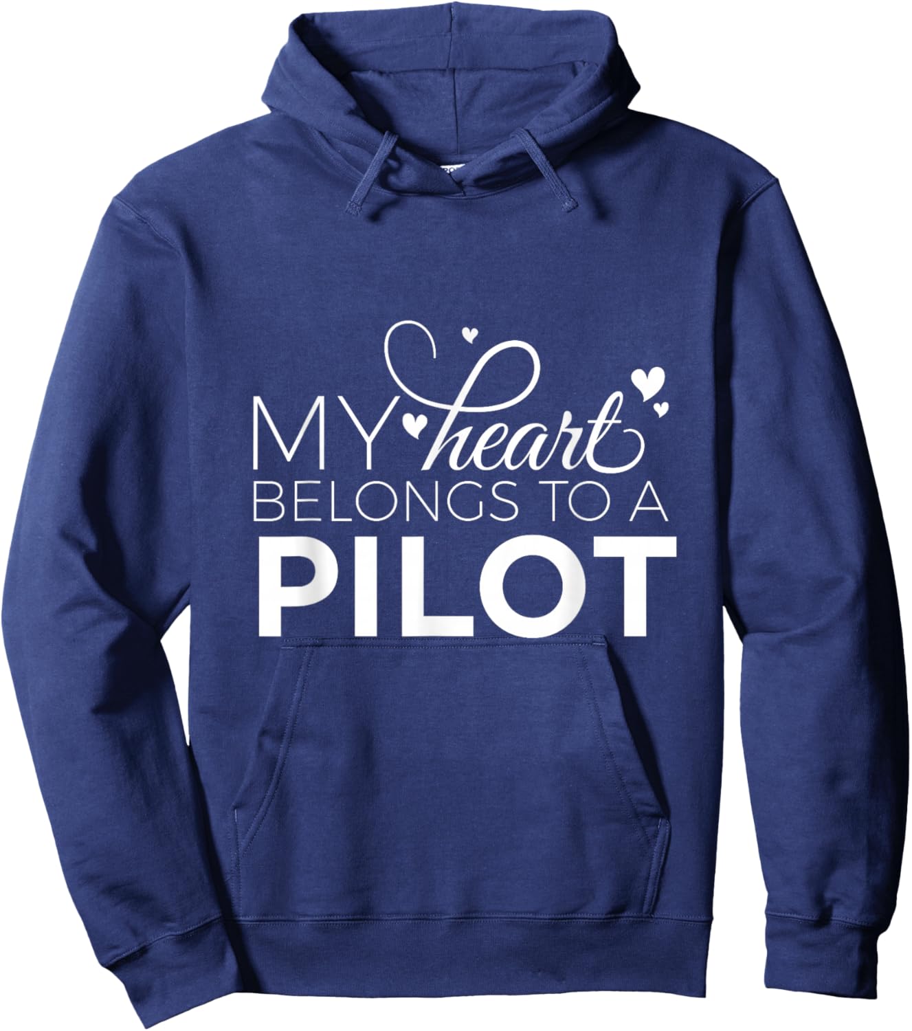 Pilot Wife Shirt- My Heart Belongs to a Pilot, Pilot Gift 3XL Navy Hoodie - Hoodie | Navy