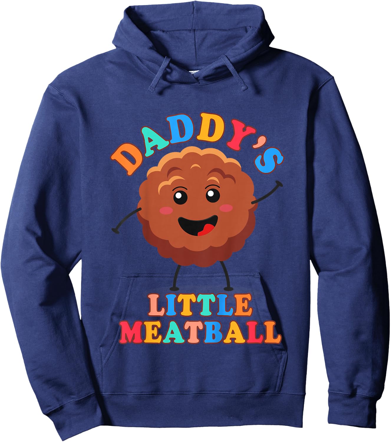 Kids Meatball Italian Baby Food Lover Daddy’s Little Meatball Hoodie - Hoodie | Navy