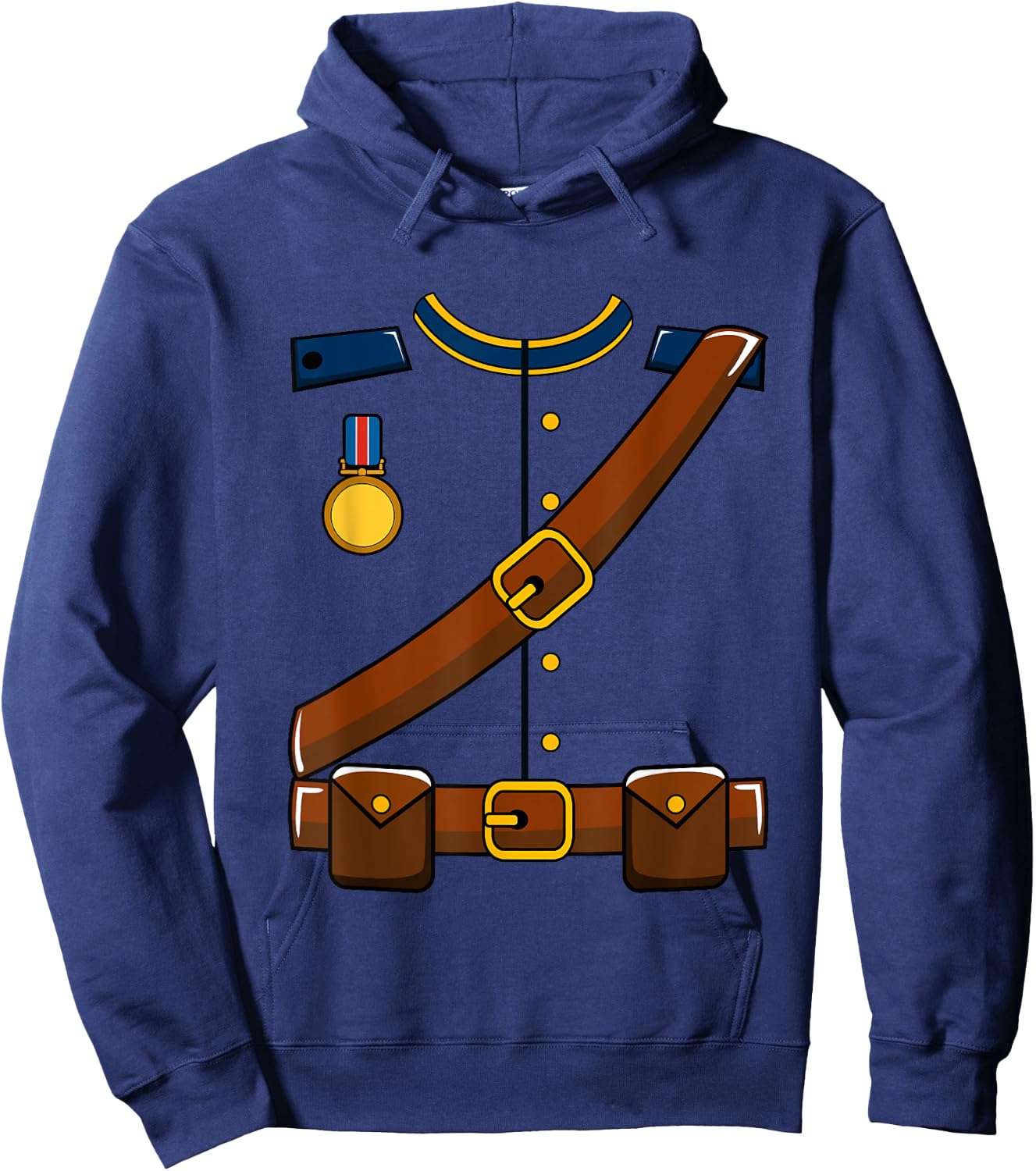 Adult Kids Halloween Union Soldier Costume Hoodie - Hoodie | Navy