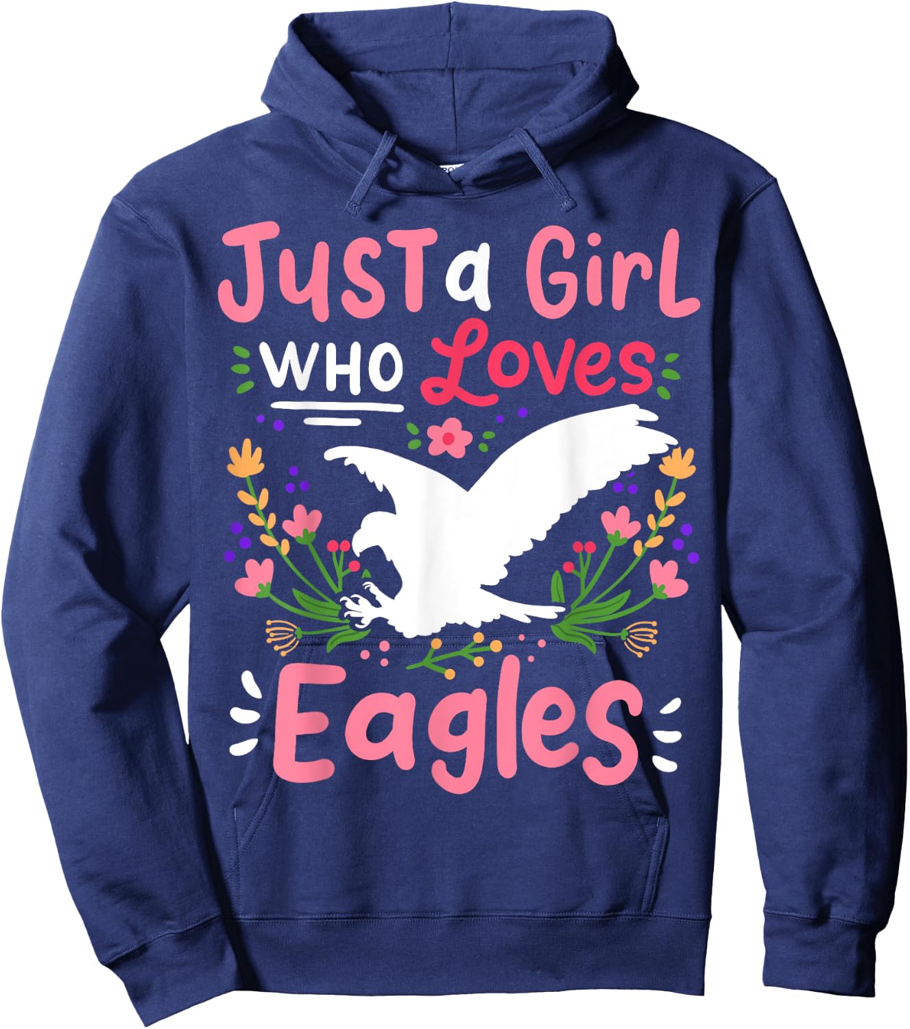 Eagle Just A Girl Who Loves Gift Eagle Lovers Hoodie - Hoodie | Navy
