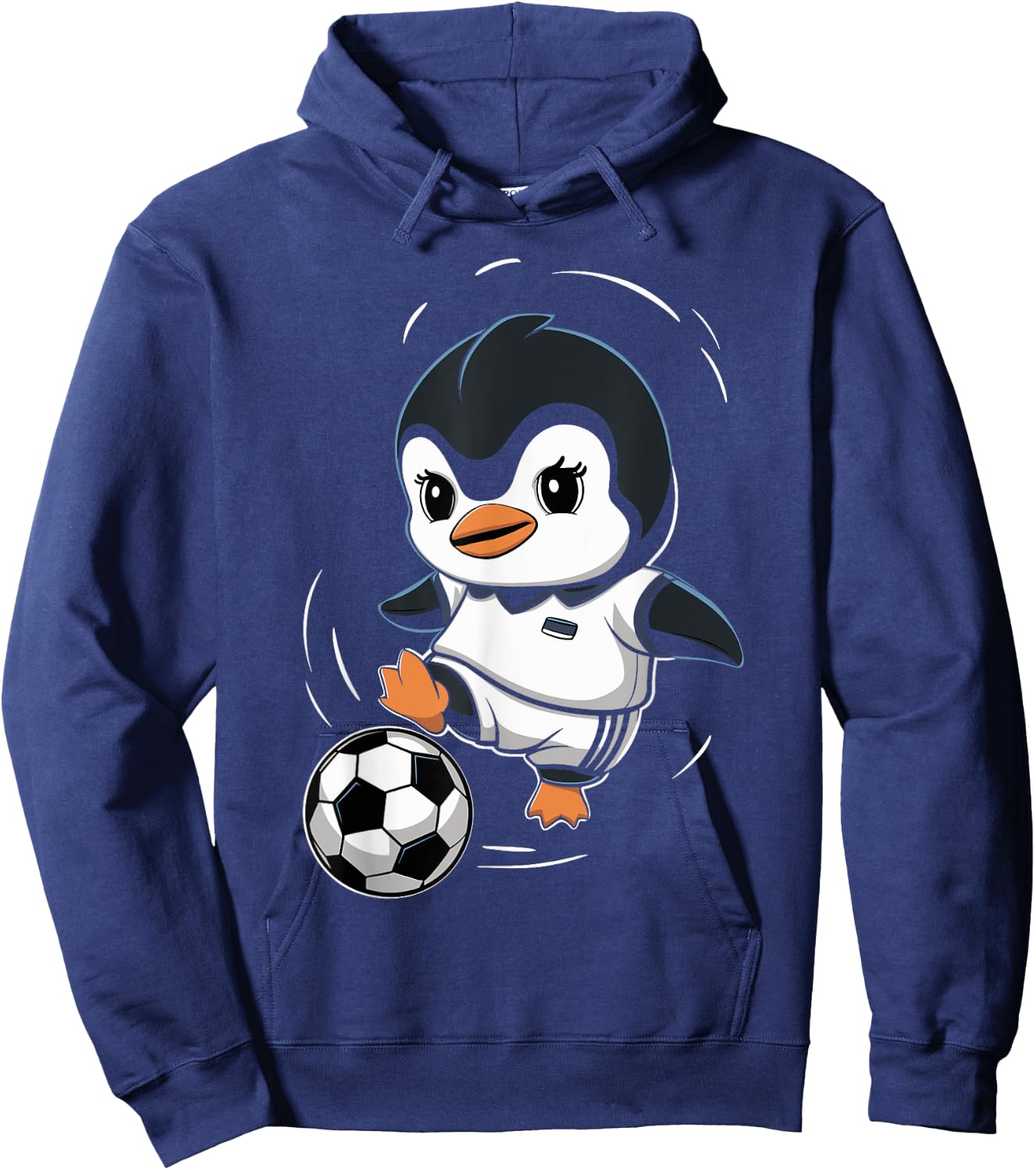 Cute Penguin Soccer Penguin Playing Football Sport Penguin Hoodie - Hoodie | Navy