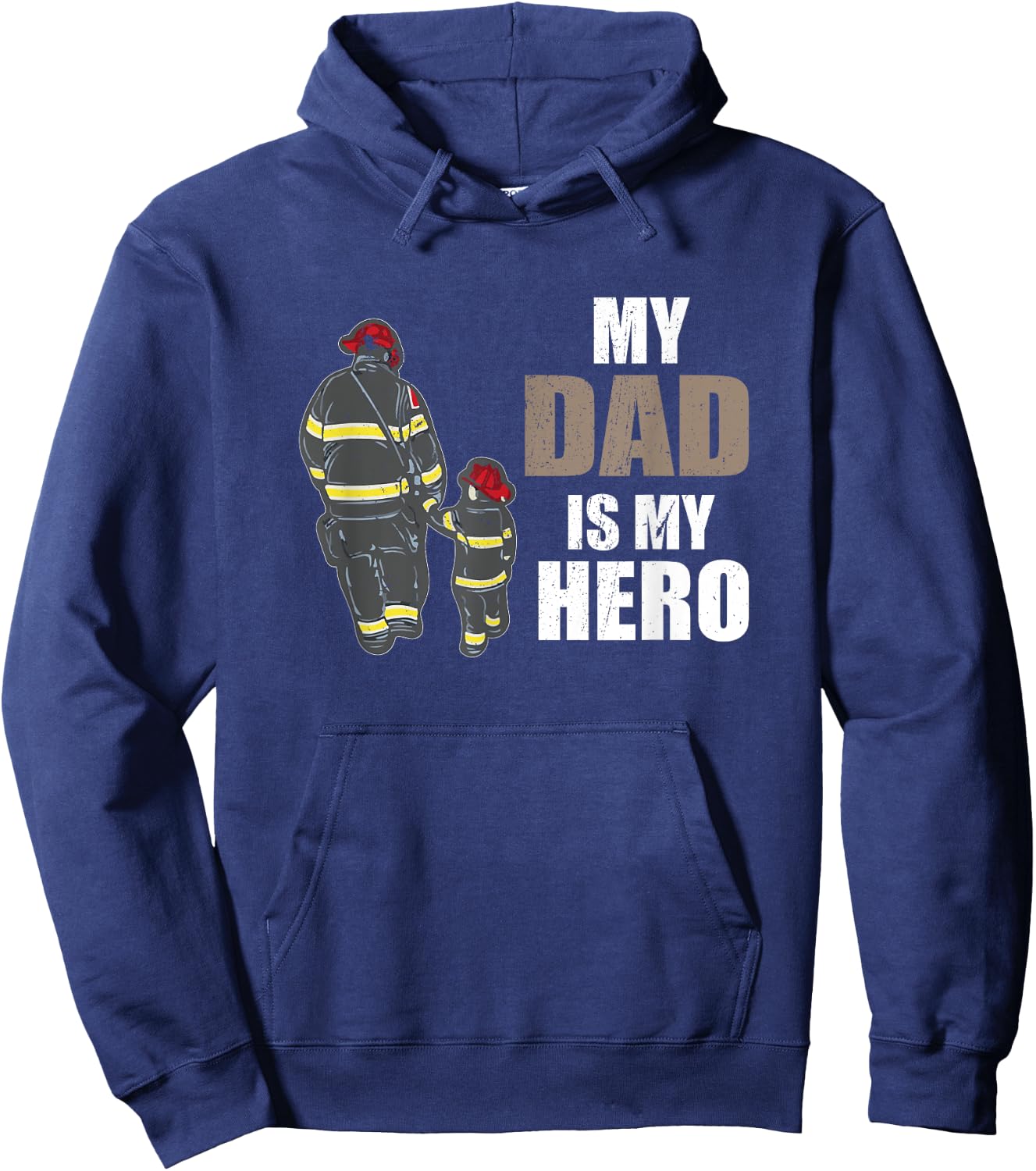 Fire brigade Mein Papa ist mein Held My Dad is my Hero Hoodie - Hoodie | Navy
