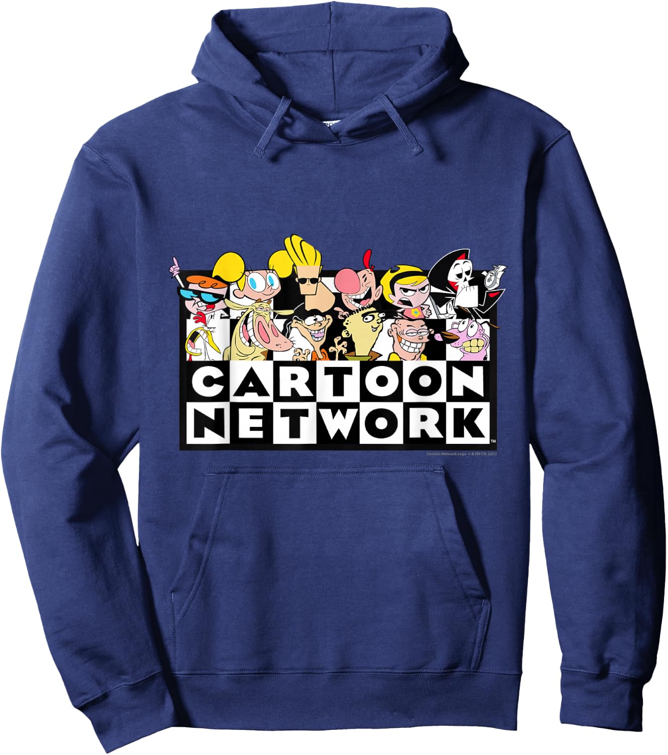 Cartoon Network Logo with Characters Hoodie - Hoodie | Navy