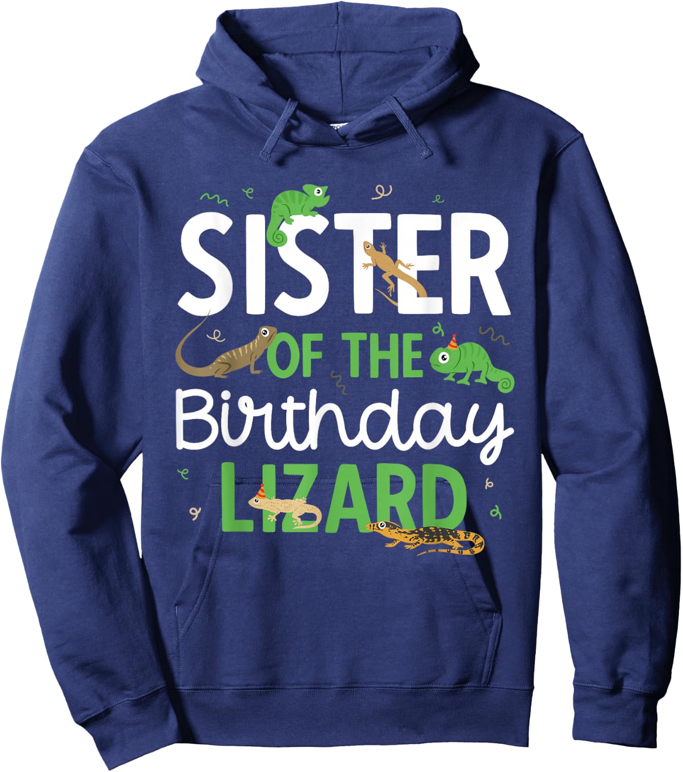 Children's Reptile Lizard Birthday Hoodie - Hoodie | Navy
