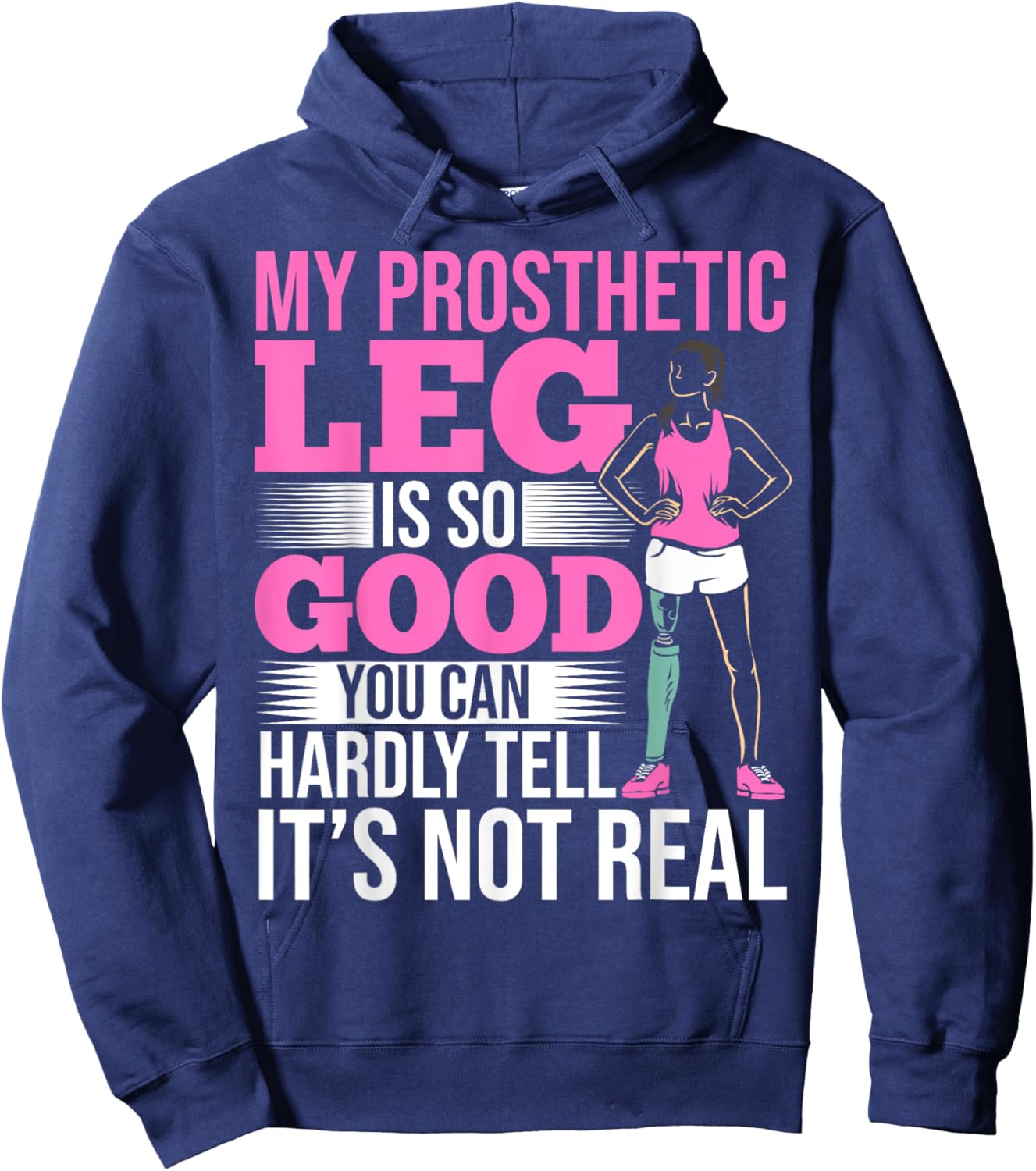 Prosthetist Leg Amputee Orthotist Amputation Leg Prosthetic Hoodie - Hoodie | Navy