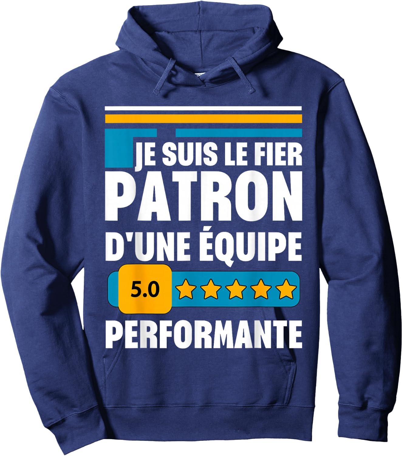 Funny Gift boss, original idea for team leader , Black, S Hoodie - Hoodie | Navy