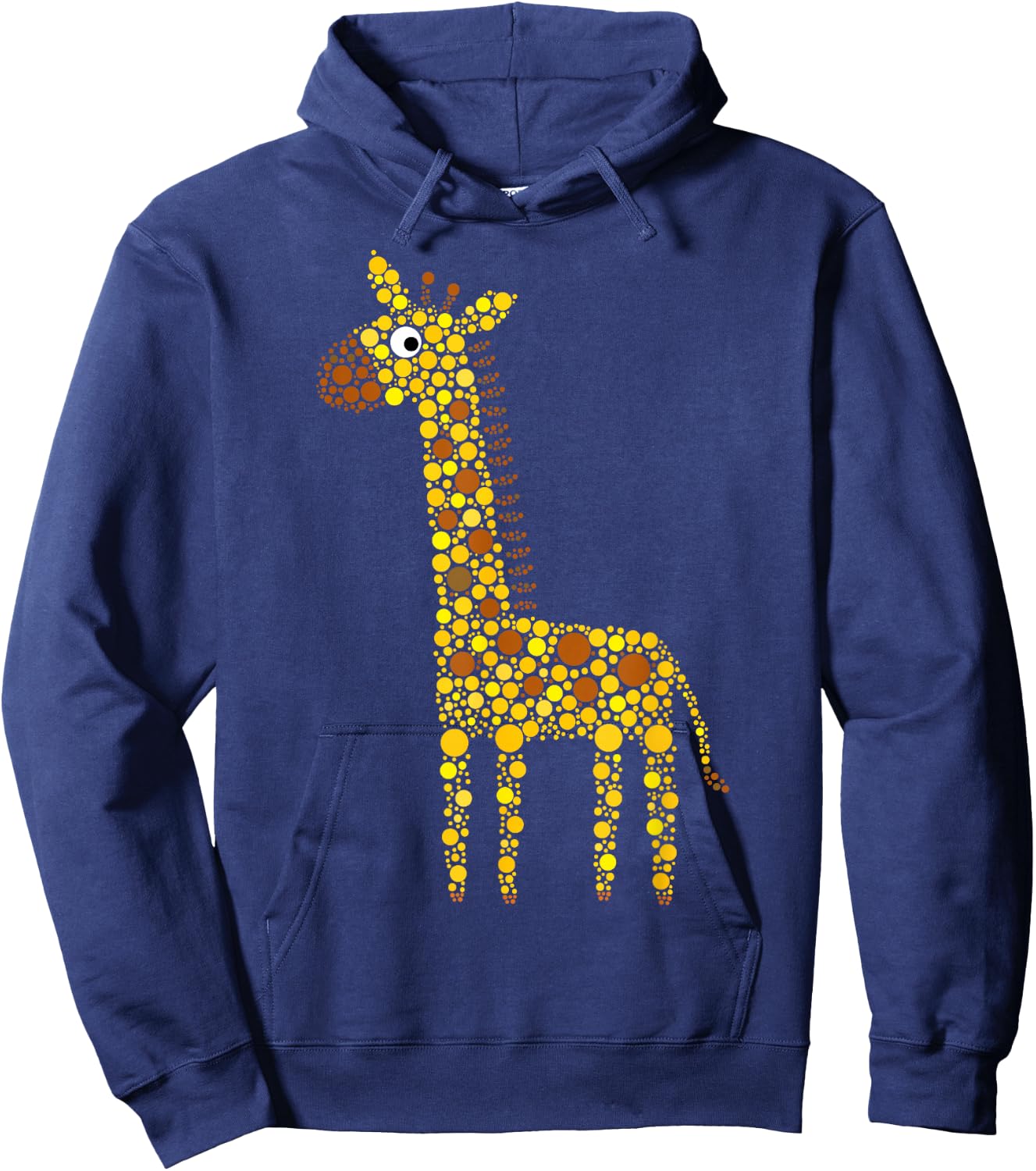 Dot Day Giraffe Polka Dot Art Kids Boys Girls Hoodie - Hoodie | Navy