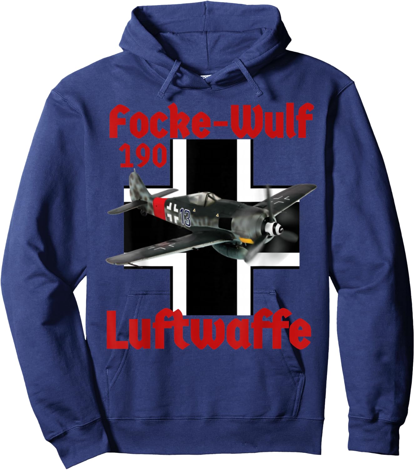 Great Aviation . German Luftwaffe F/W 190. Hoodie - Hoodie | Navy