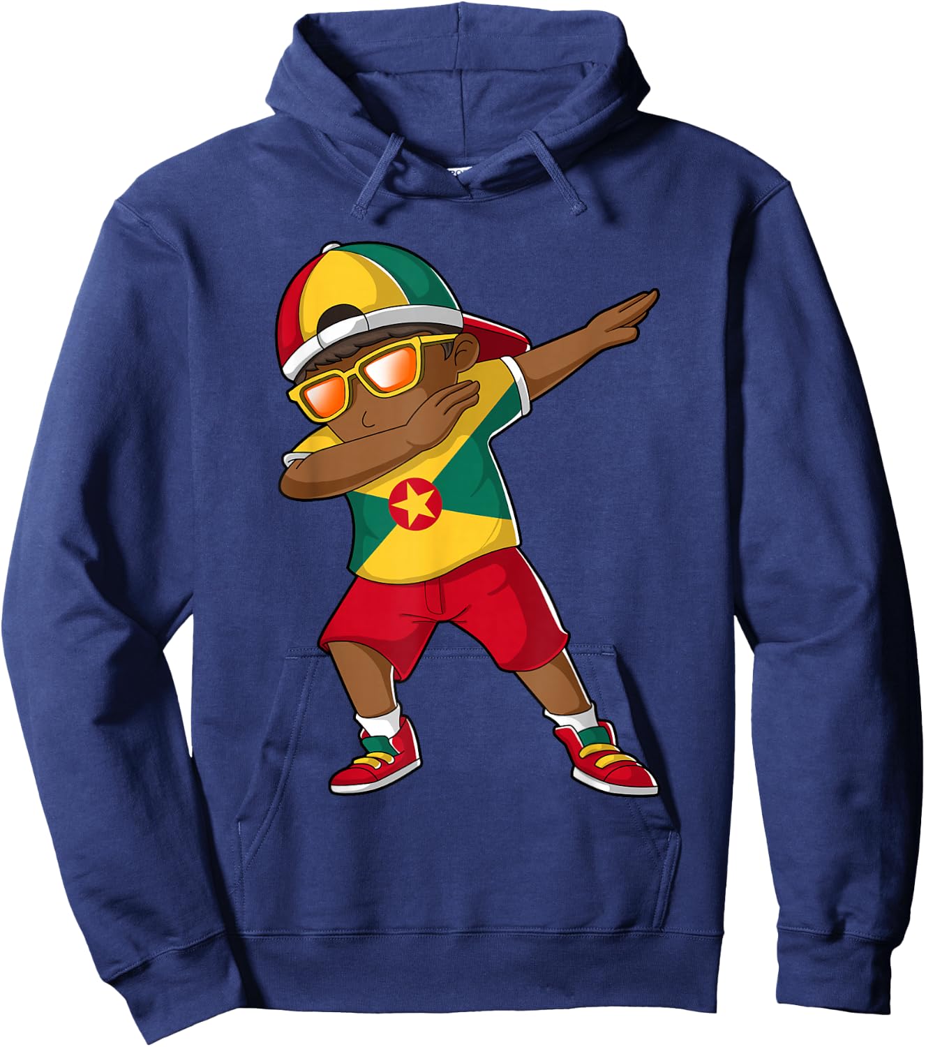 Grenadian Boy Grenada Kid Patriotism Roots Heritage Hoodie - Hoodie | Navy