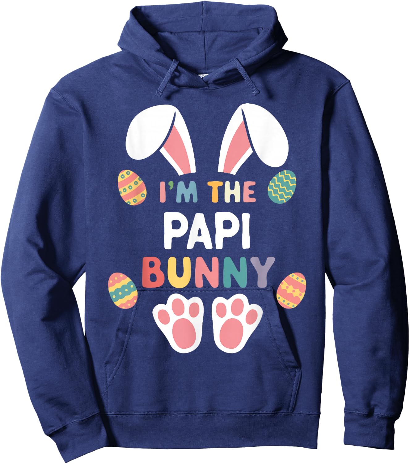 I'm The Papi Bunny Easter Matching Family Hoodie - Hoodie | Navy